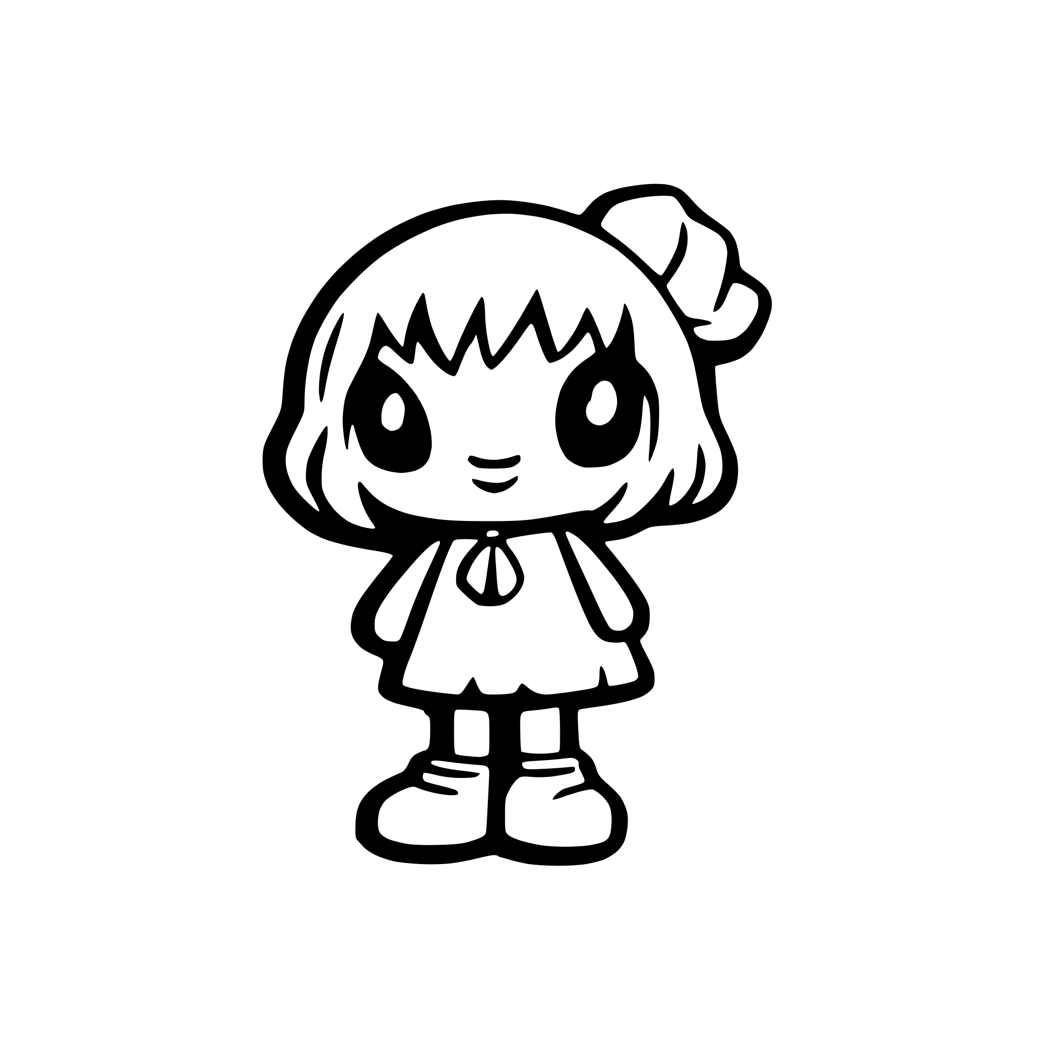 AI-generated SVG of a ghost with bow