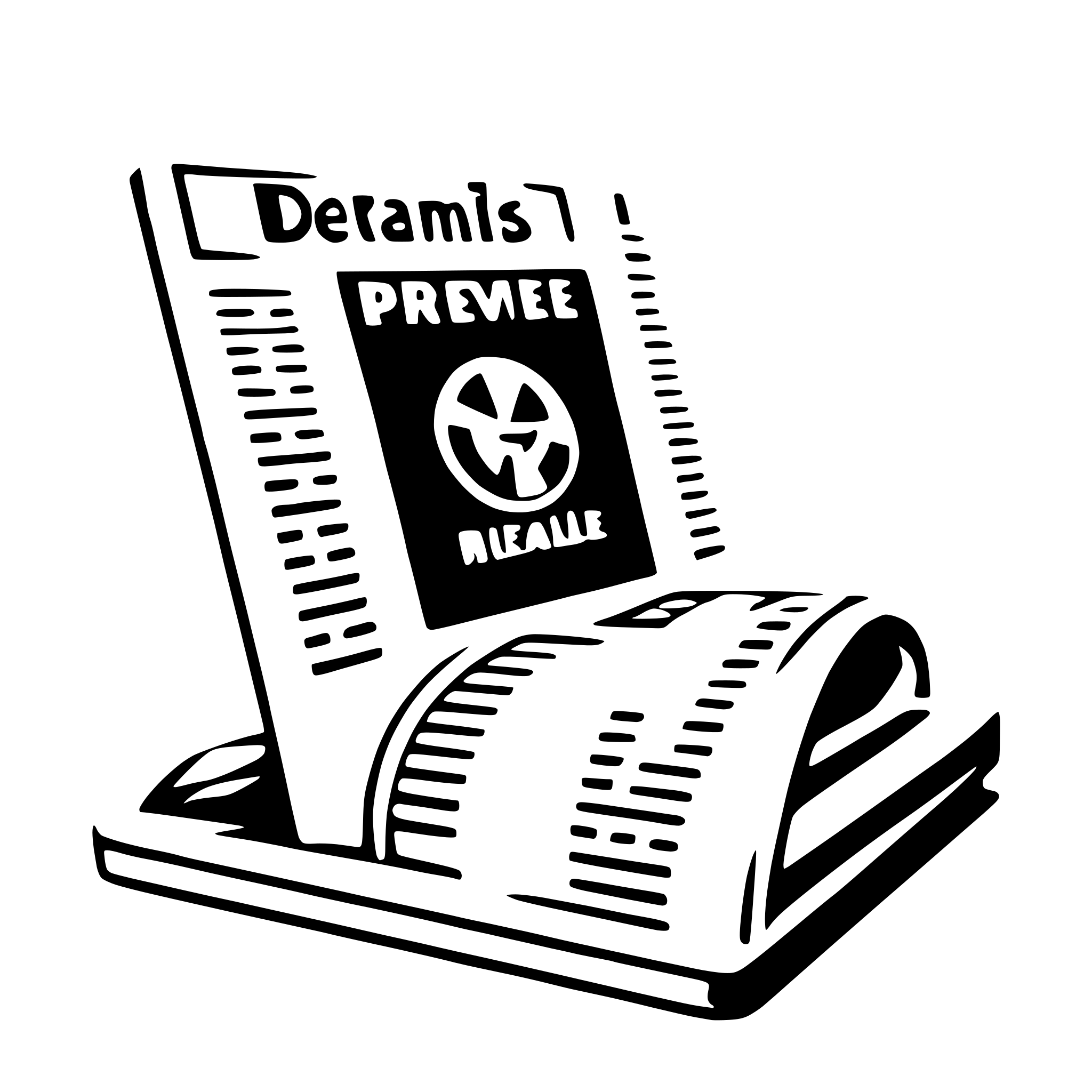 AI-generated SVG of a newspaper