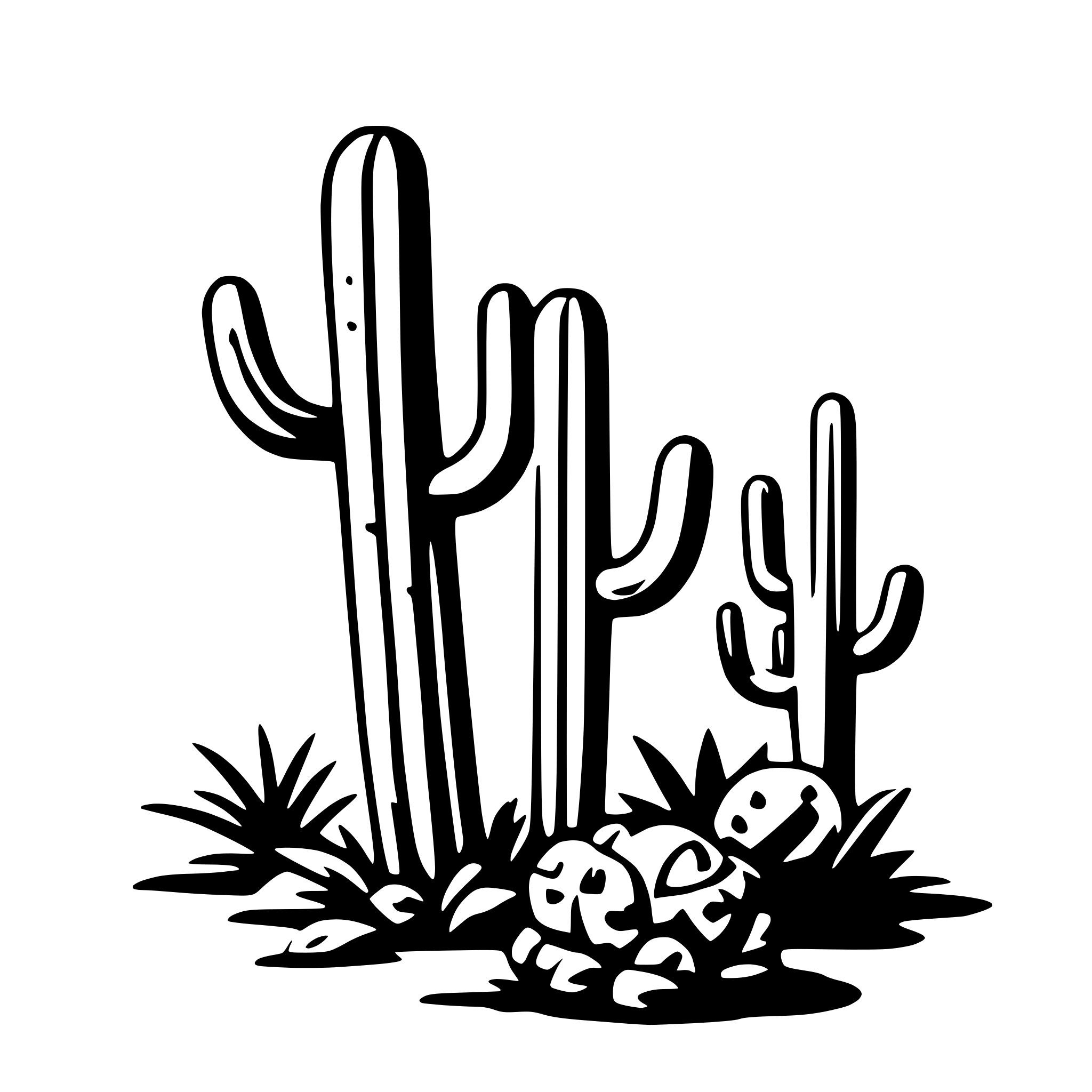 AI-generated SVG of 'desert cactus'