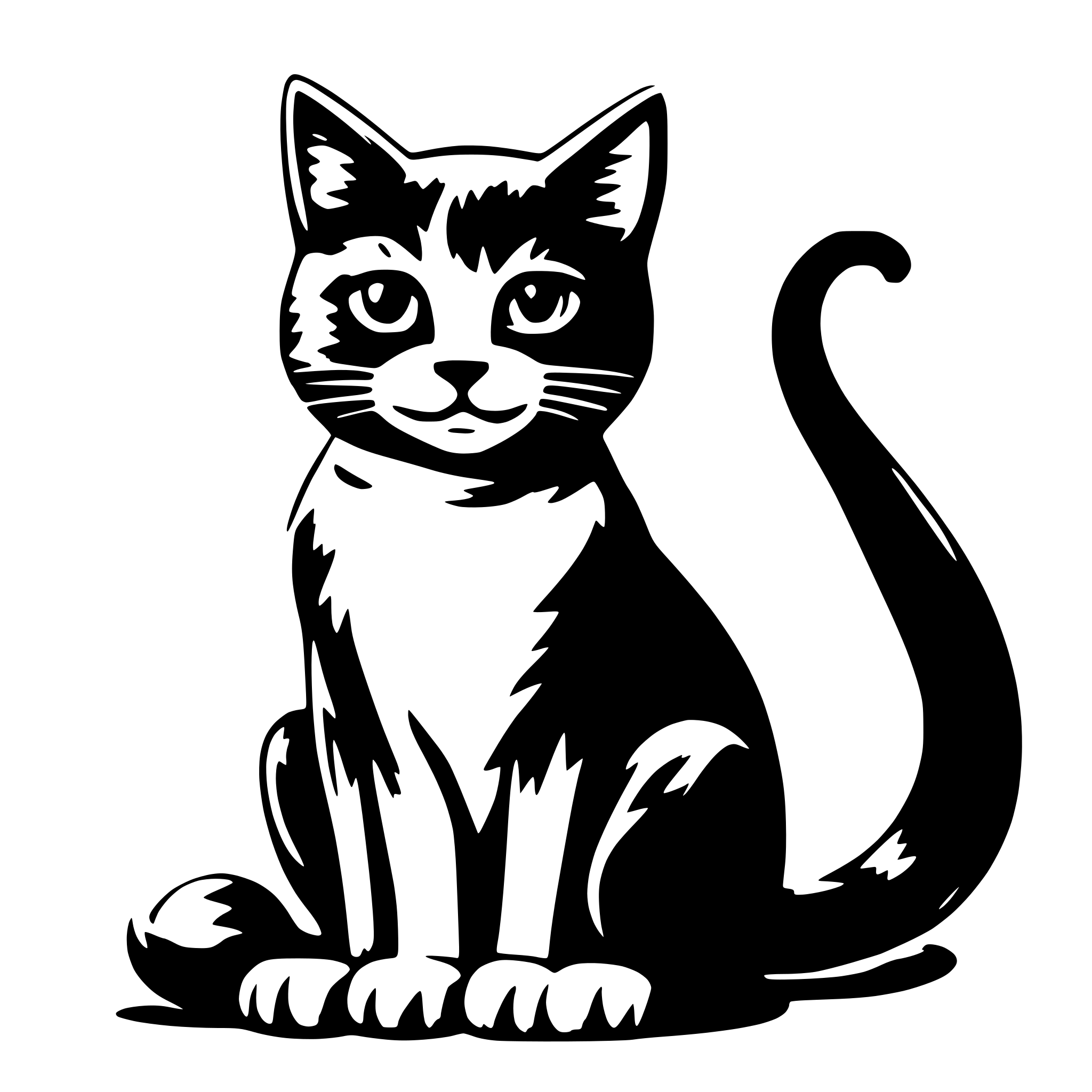 AI-generated SVG of 'Katze lernt Deutsch'