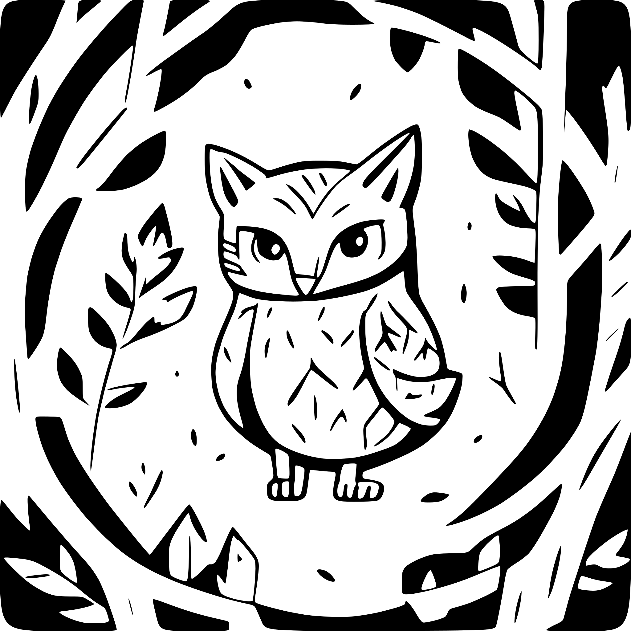 AI-generated SVG of a Owl, Fox and Mouse. Christmas time forest