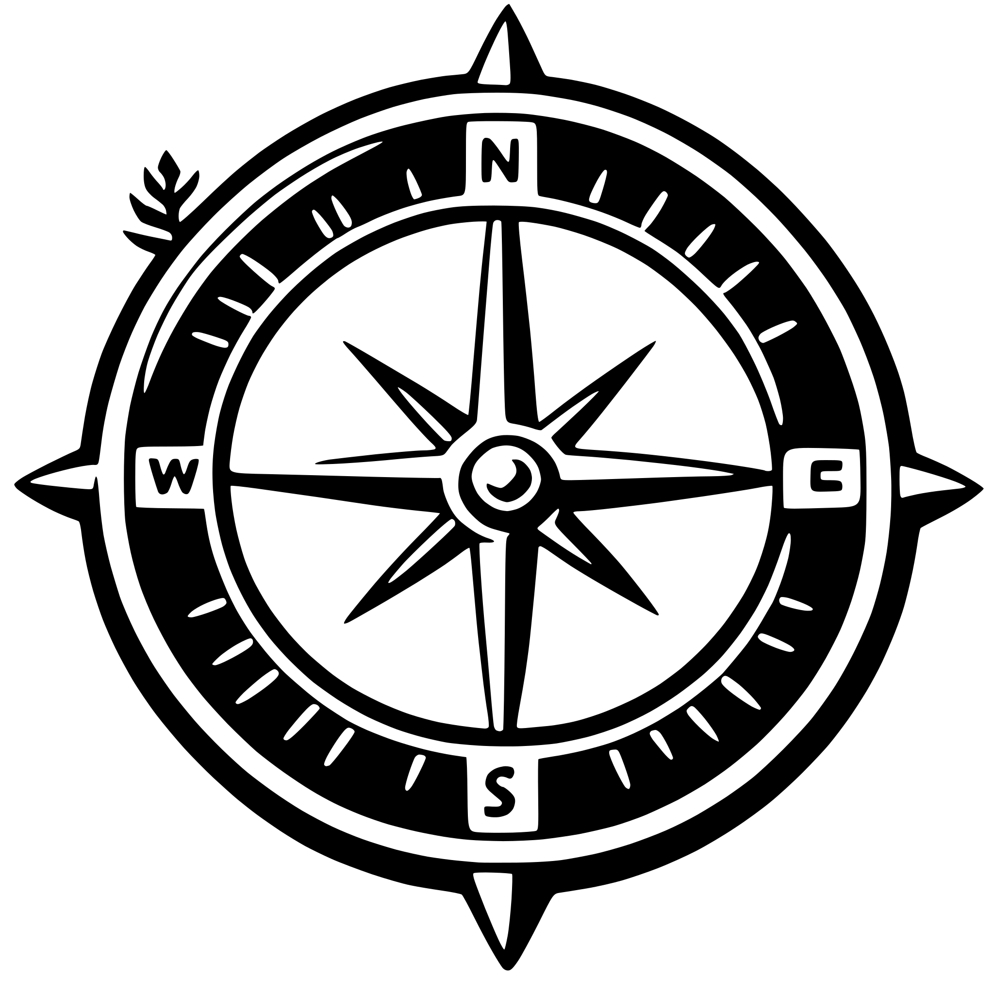 AI-generated SVG of 'nature compass'