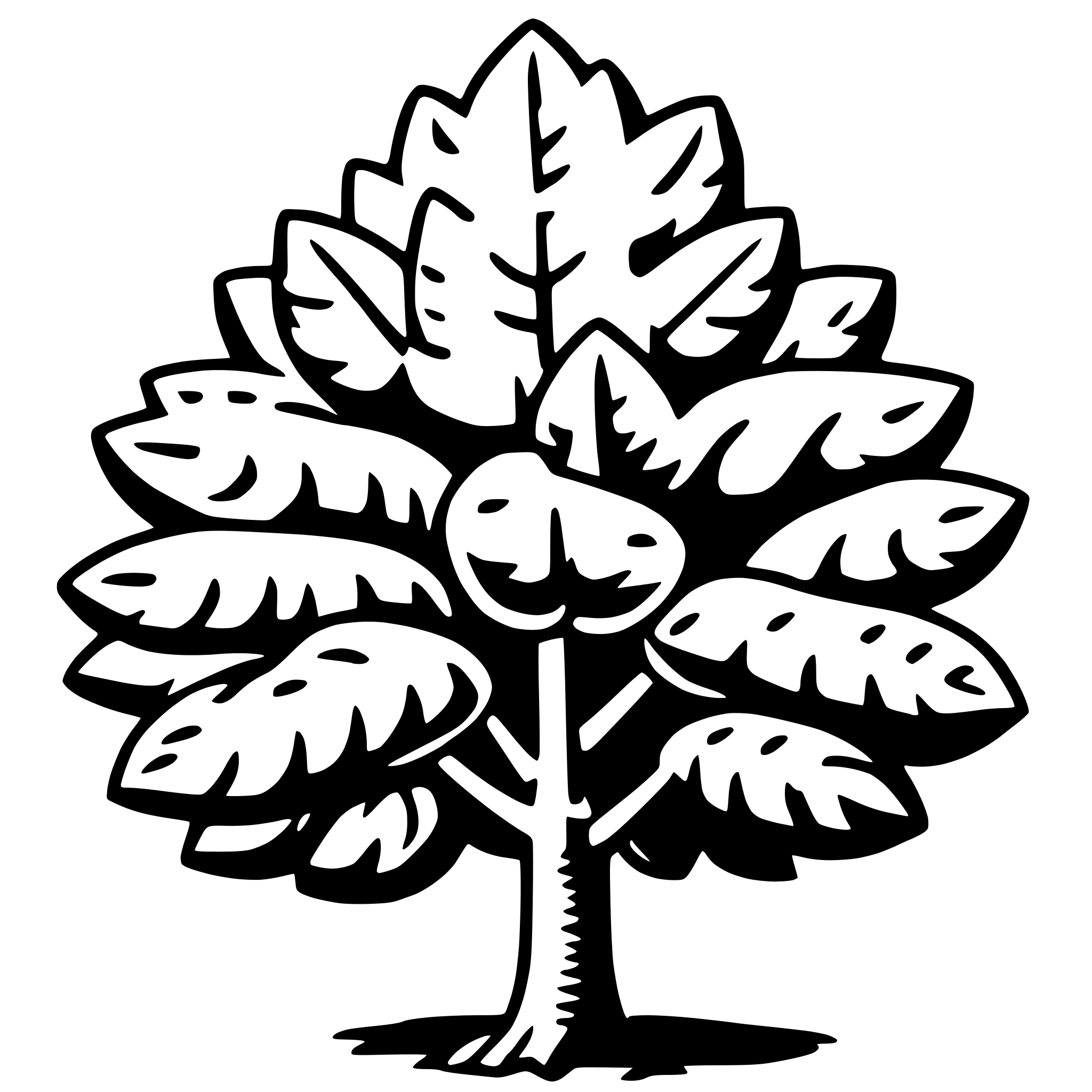 AI-generated SVG of a chestnut tree
