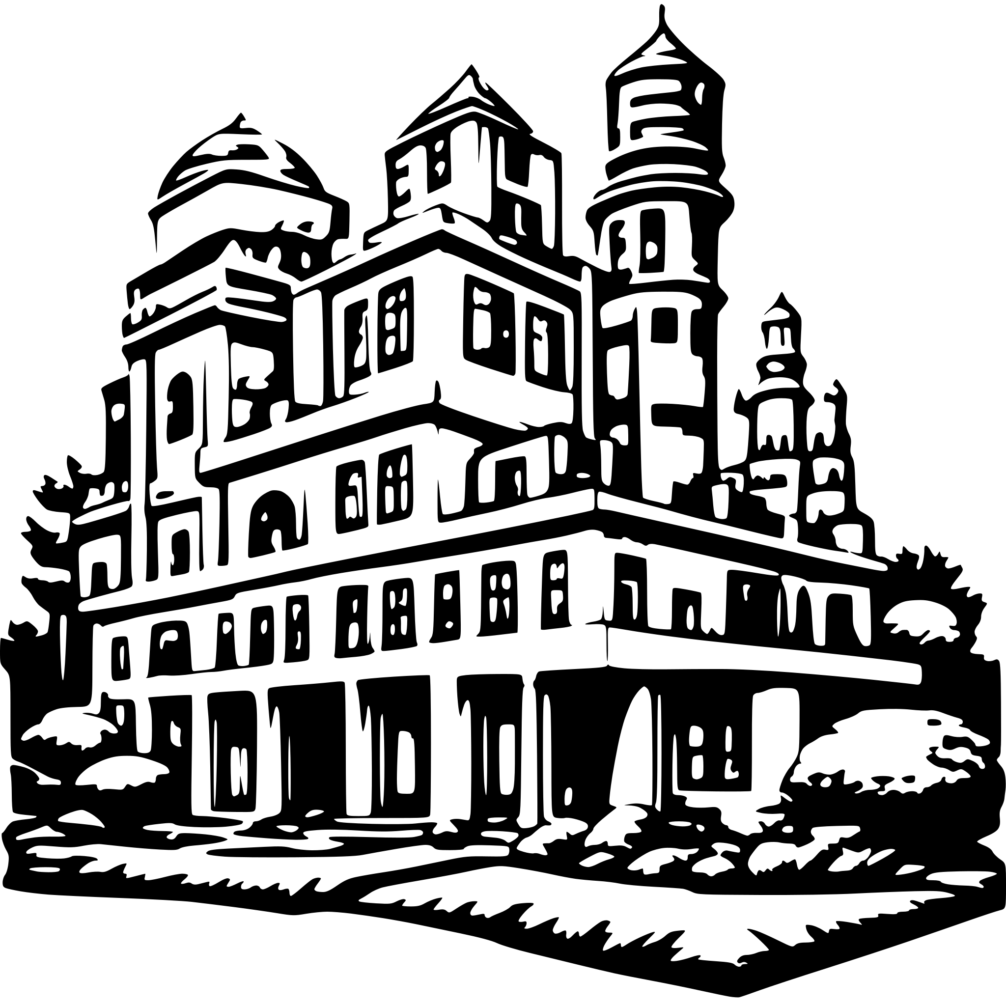 AI-generated SVG of a building