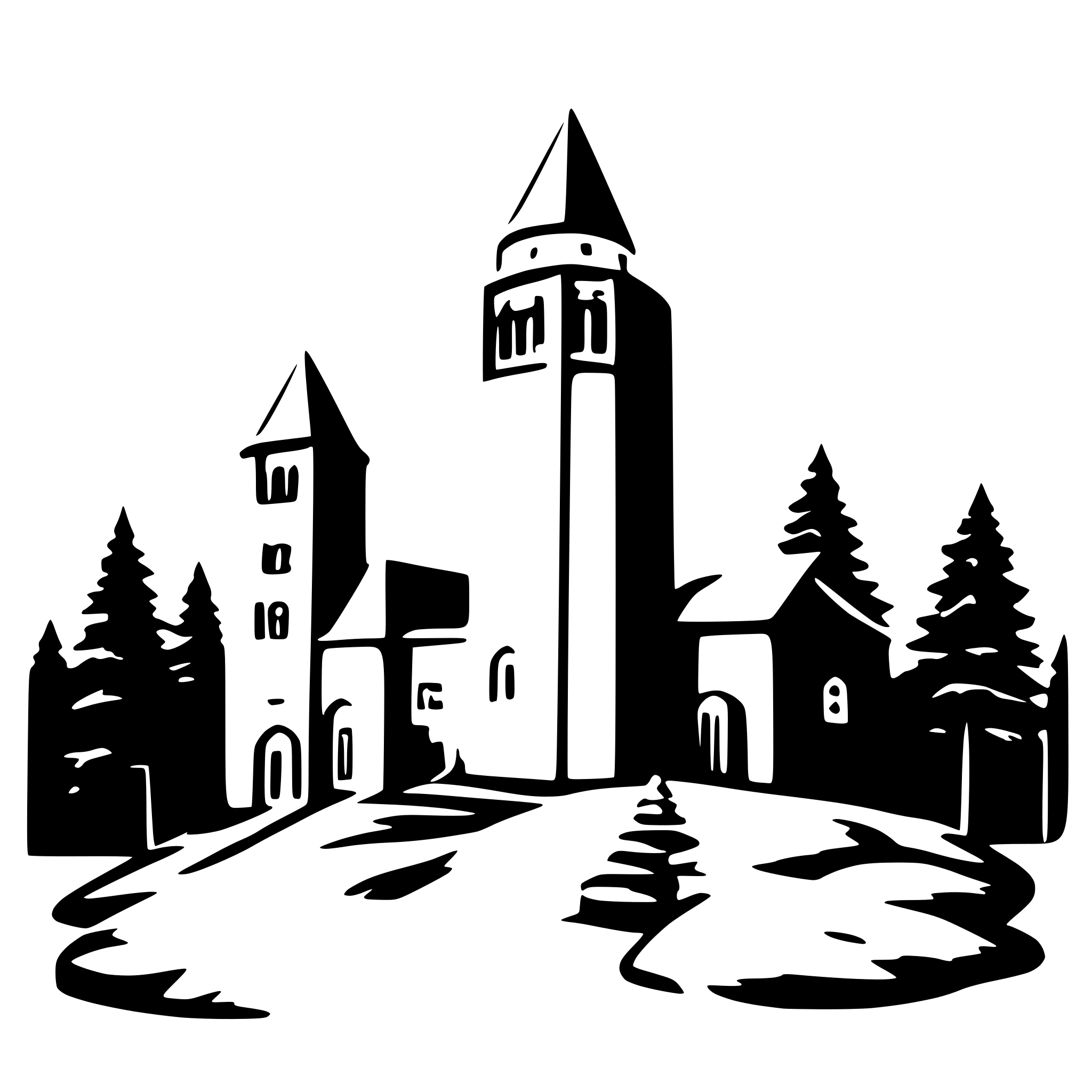 AI-generated SVG of a generate a canada colorfull landmarks with illusion