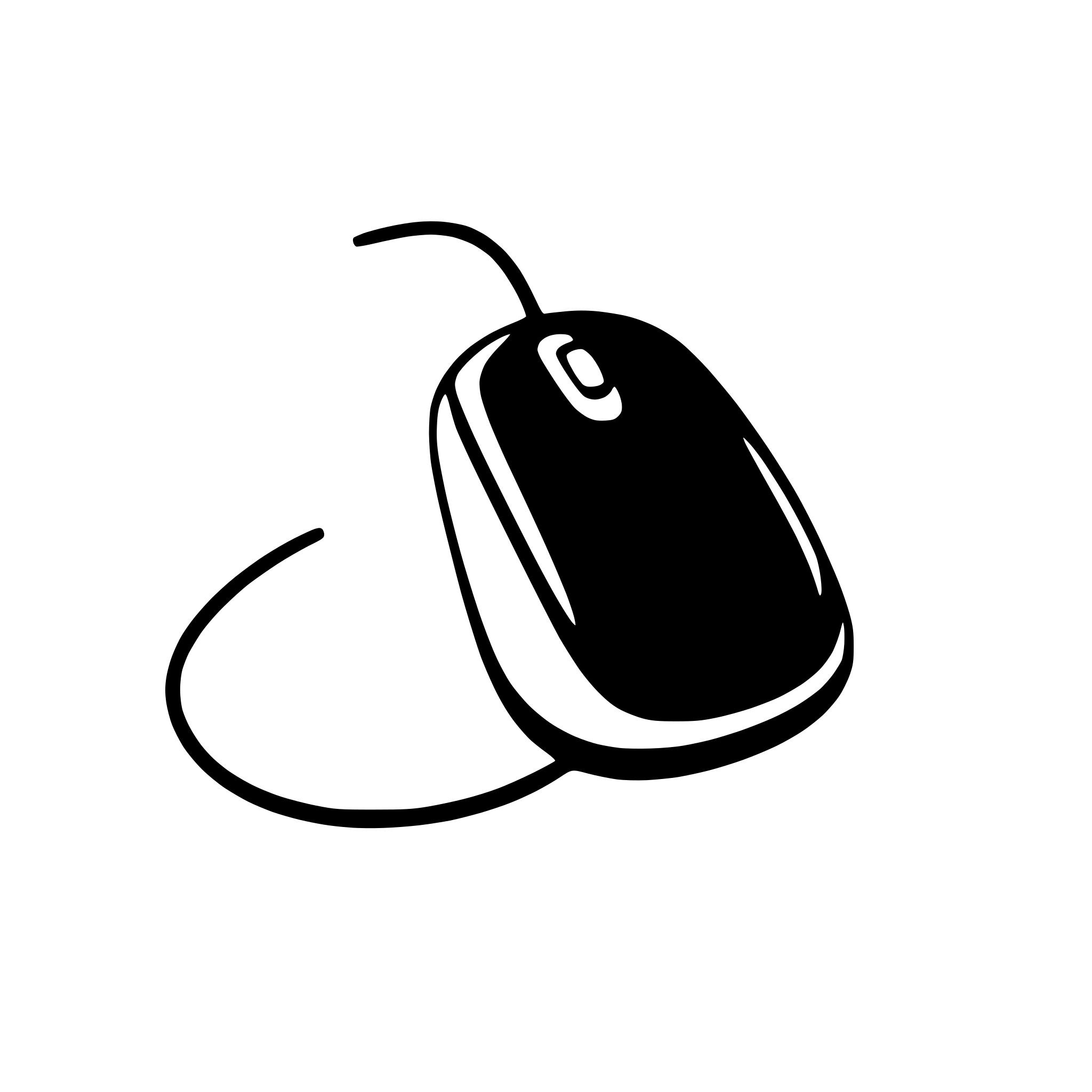 AI-generated SVG of a computer mouse with cord
