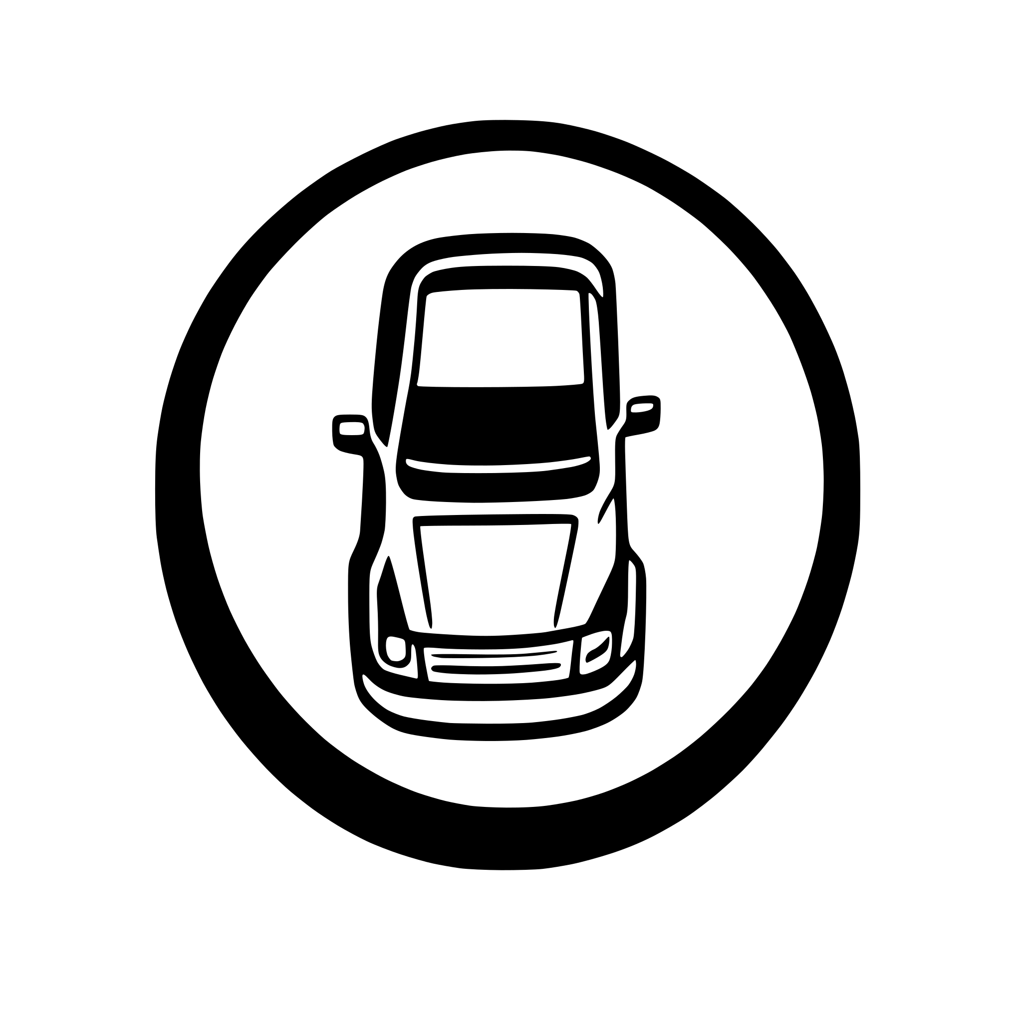 AI-generated SVG of a top down, from above, birds eye, icon of a pickup truck