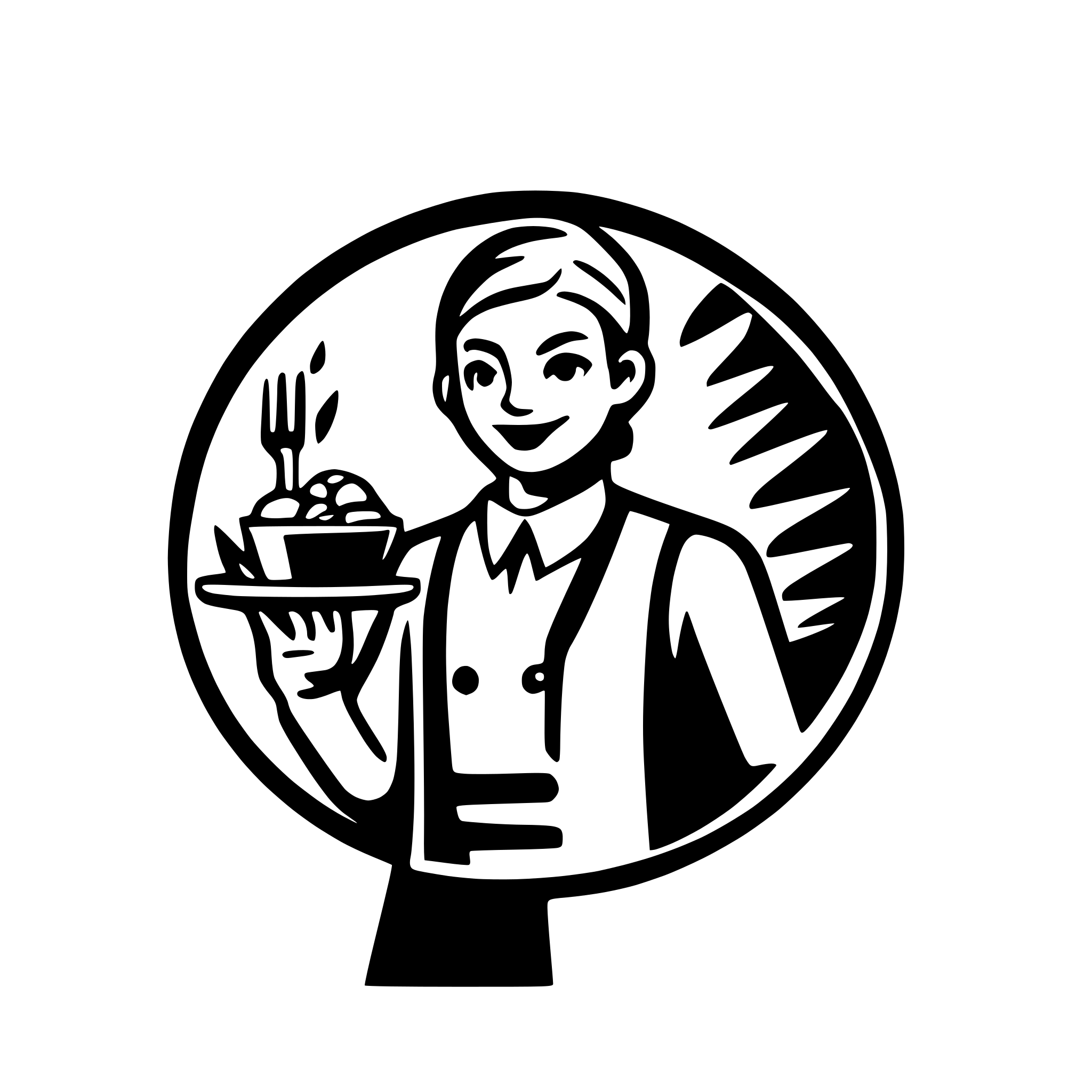AI-generated SVG of a waiter app