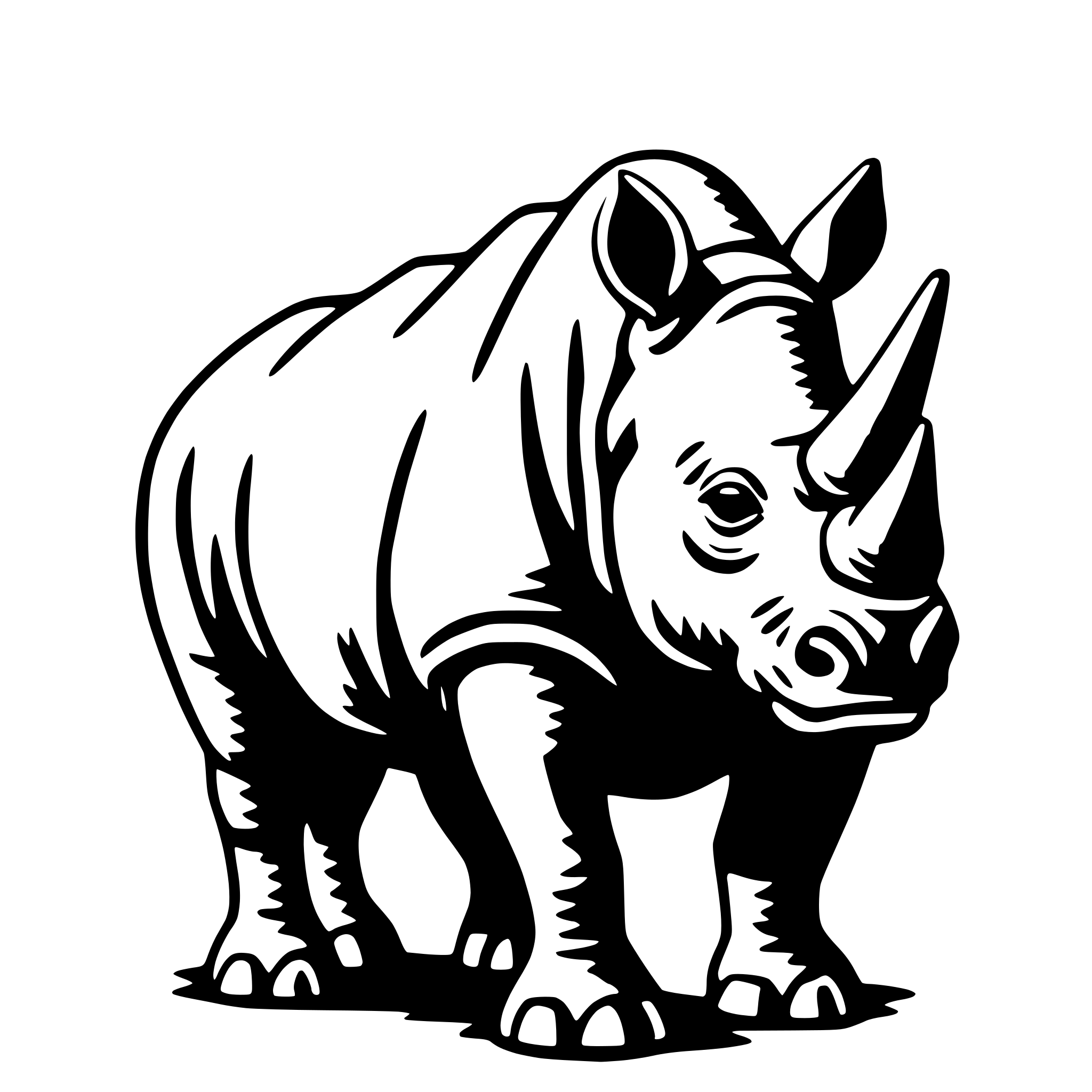 AI-generated SVG of a rhinoceros