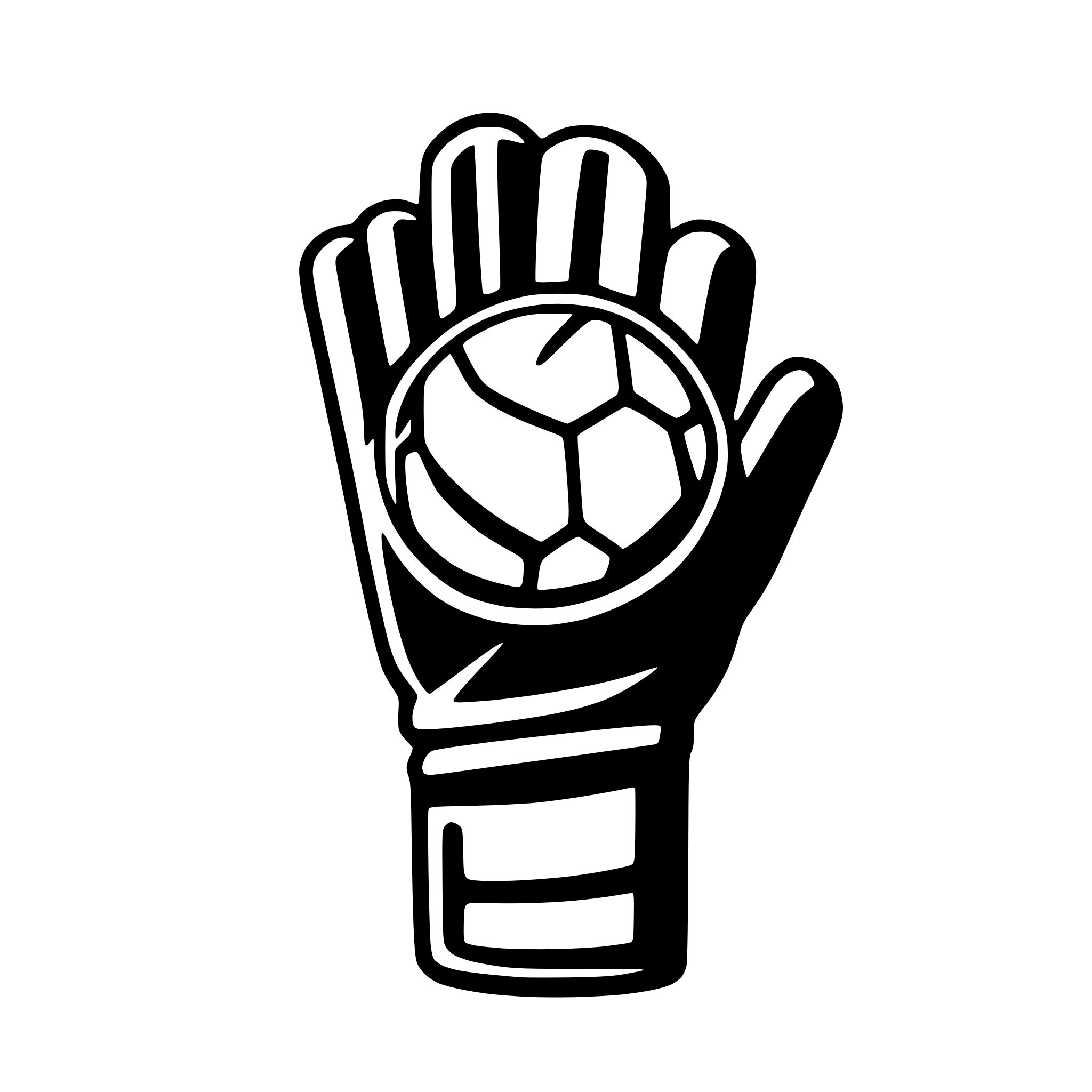 AI-generated SVG of a Flat vector of goalkeeper gloves catching a ball in neobrutalist style modern clean high contrast icon perfect for a mobile app