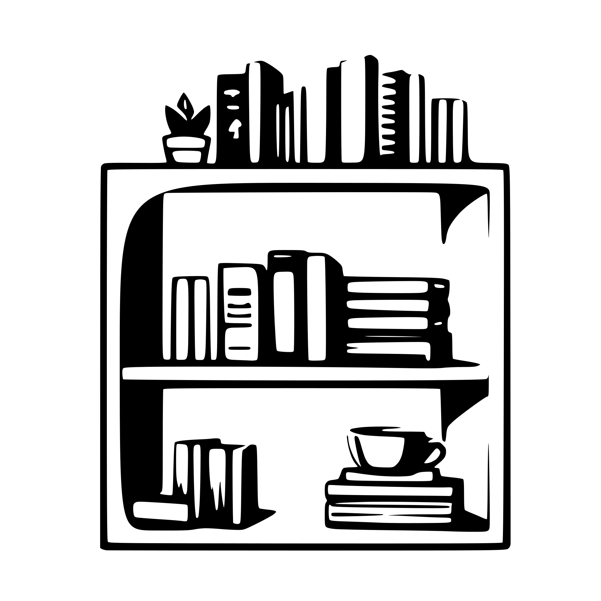 AI-generated SVG of 'flat a frame bookshelf'