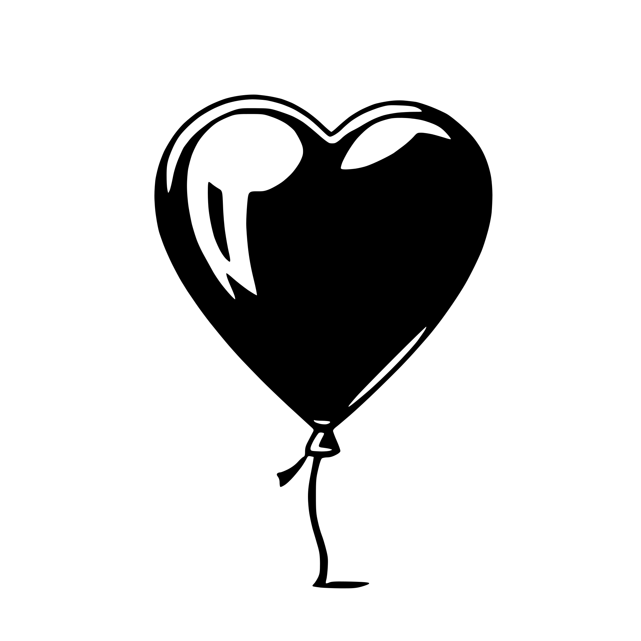 AI-generated SVG of 'heart-shaped balloon'