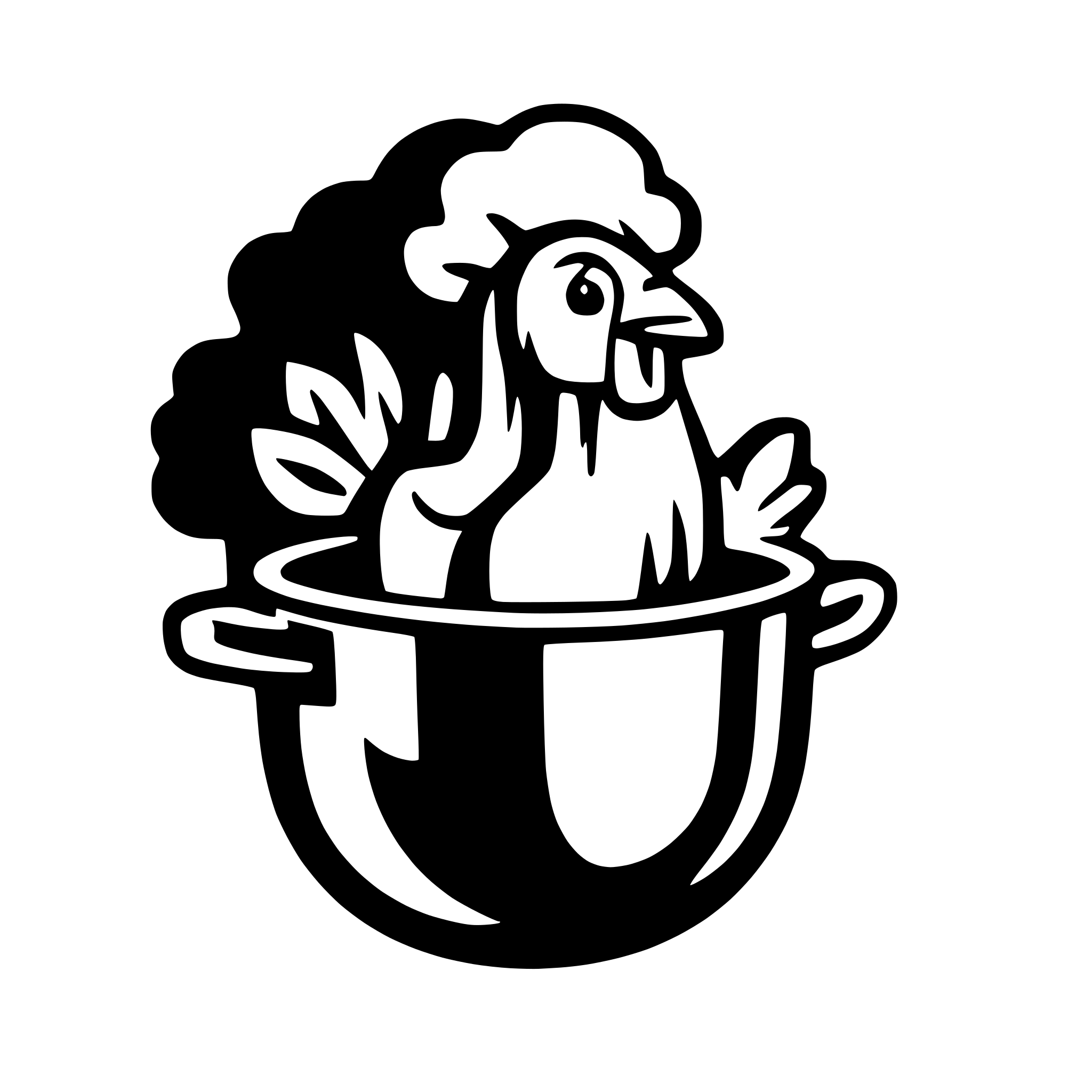 AI-generated SVG of 'A chicken coming out of a casserole'