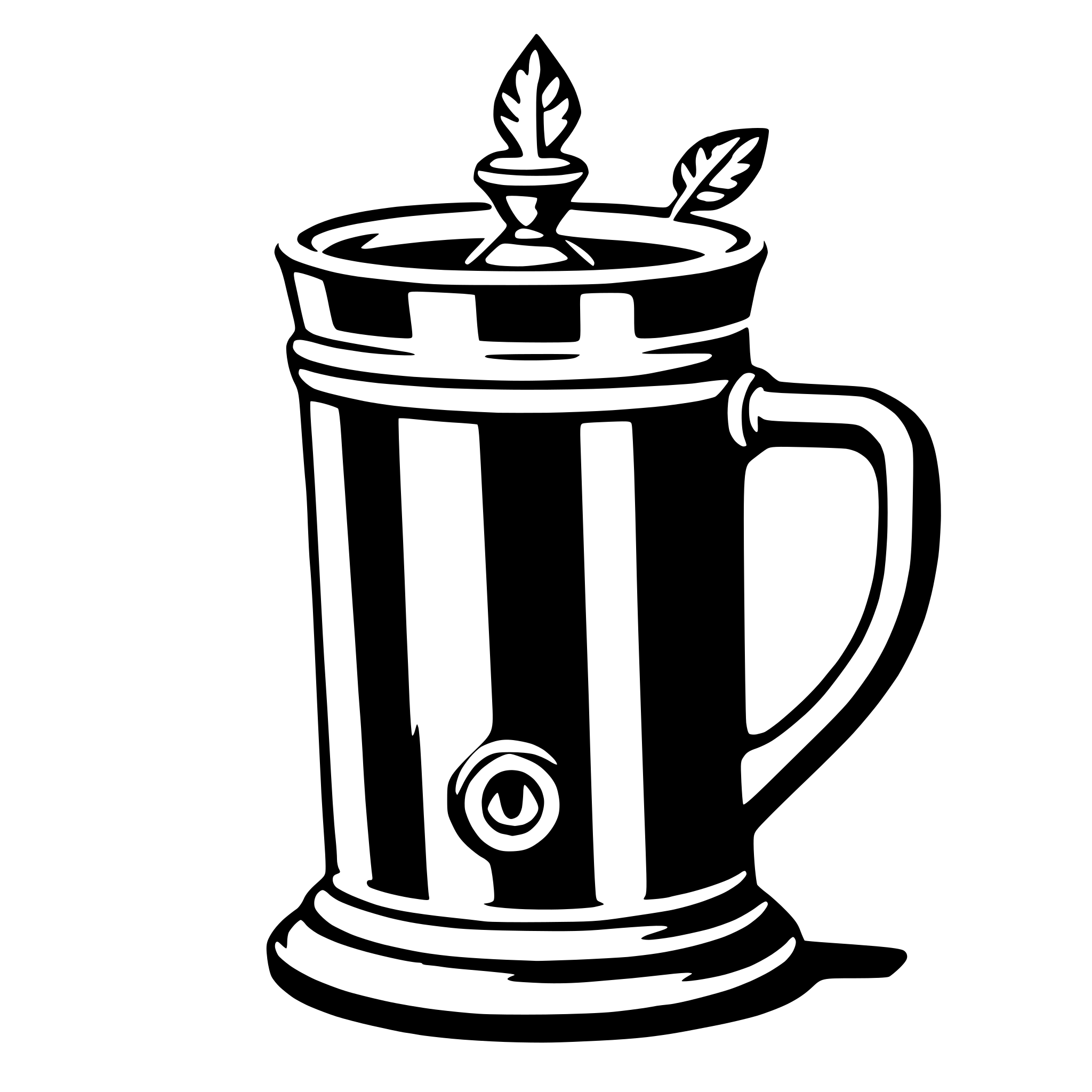 AI-generated SVG of a stein