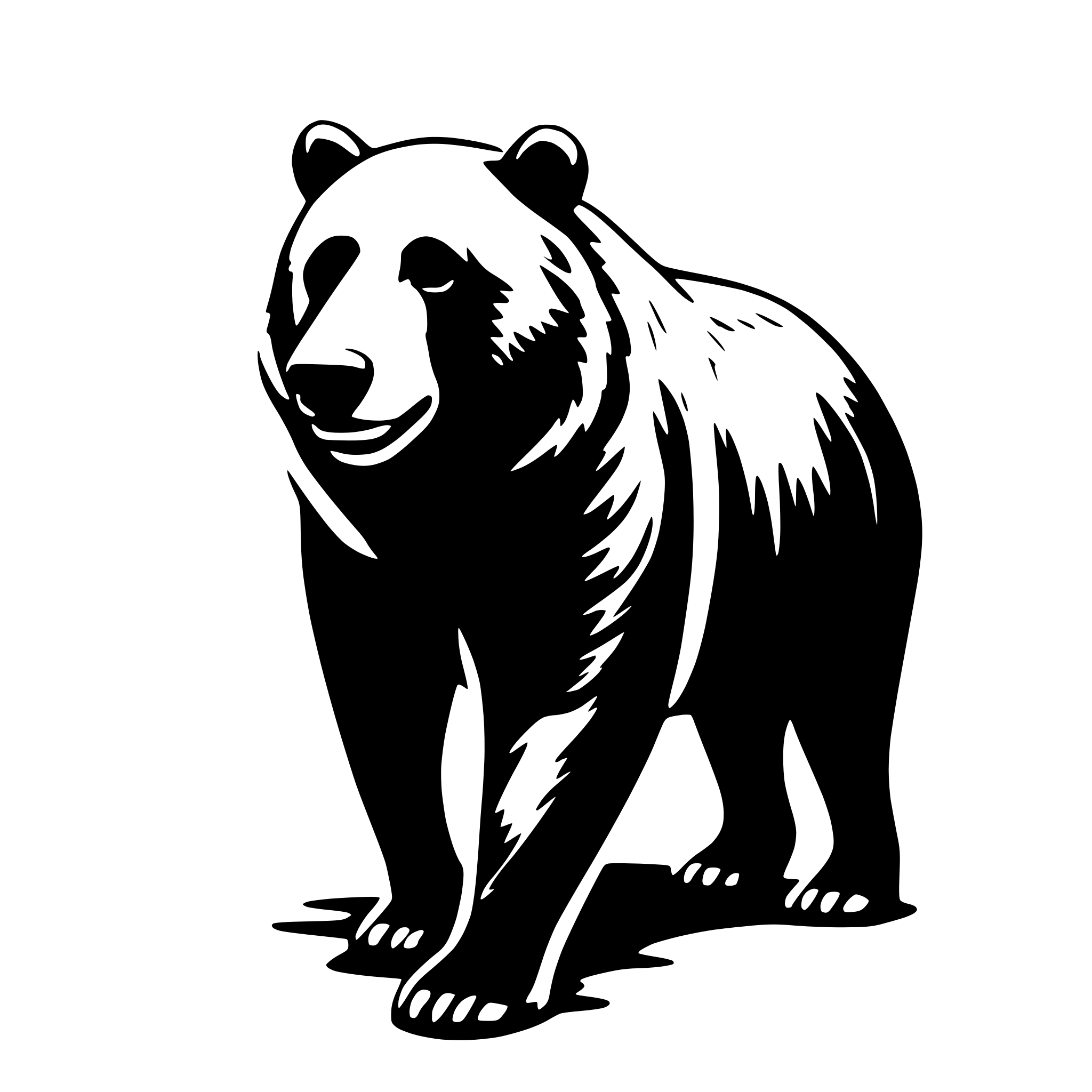 AI-generated SVG of a brown bear