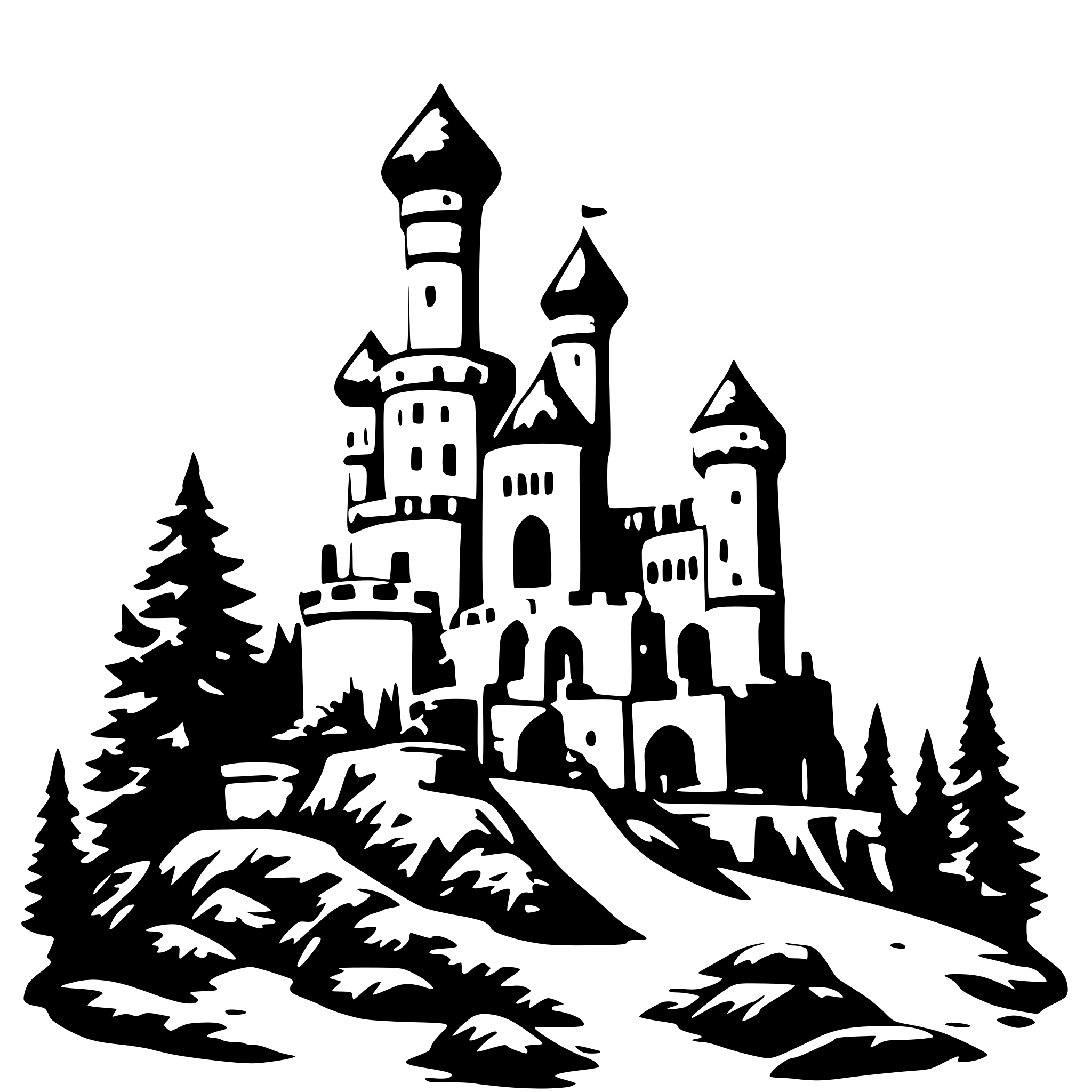 AI-generated SVG of a the comic style, an ancient castle, on a mountain, Persian AI-generated SVG of a the comic style, an ancient castle, on a mountain, Persian