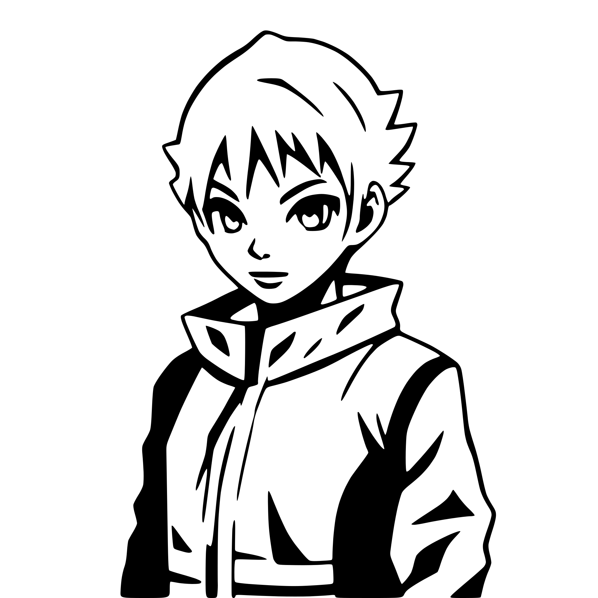 AI-generated SVG of 'boy with ice powers'