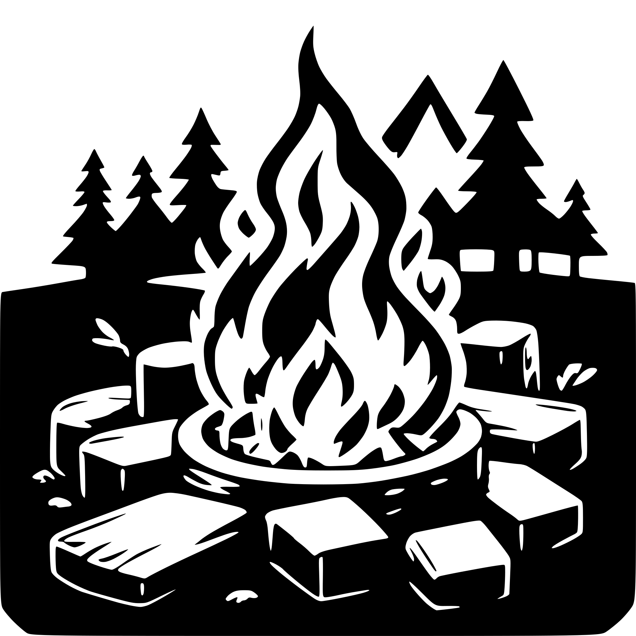 AI-generated SVG of 'Create a animated campfire.'