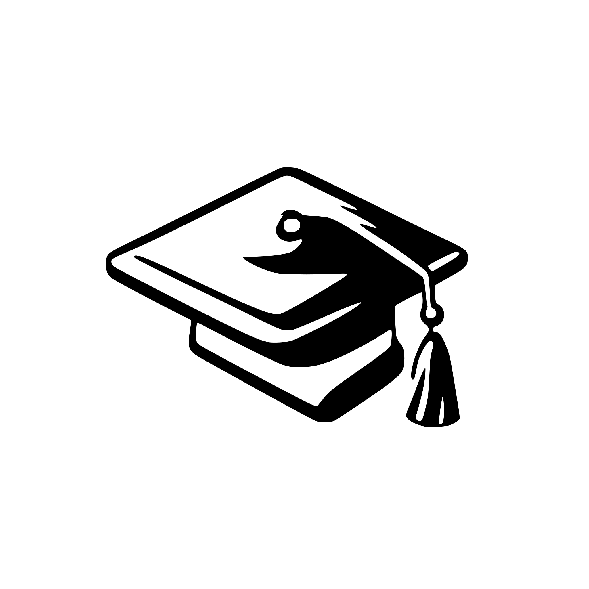 AI-generated SVG of 'graduation cap with tassel'