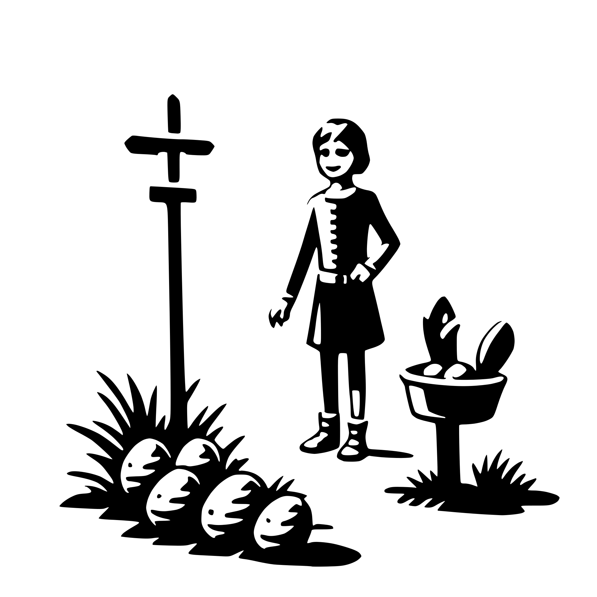 AI-generated SVG of a easter hunt