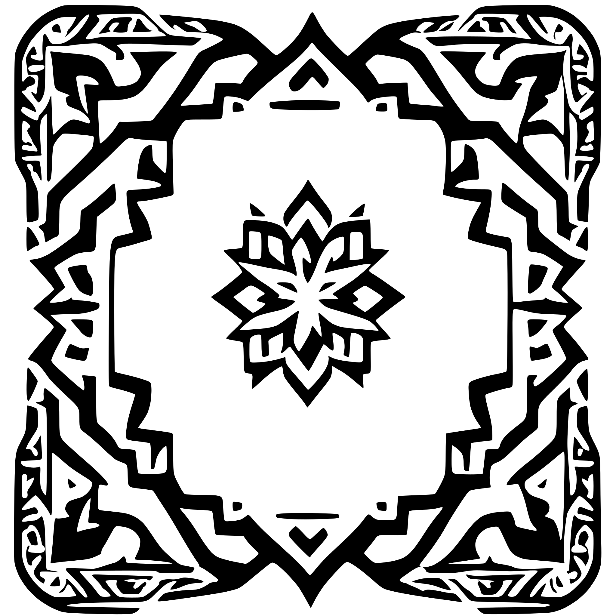 AI-generated SVG of a page border for a book that use islamic art