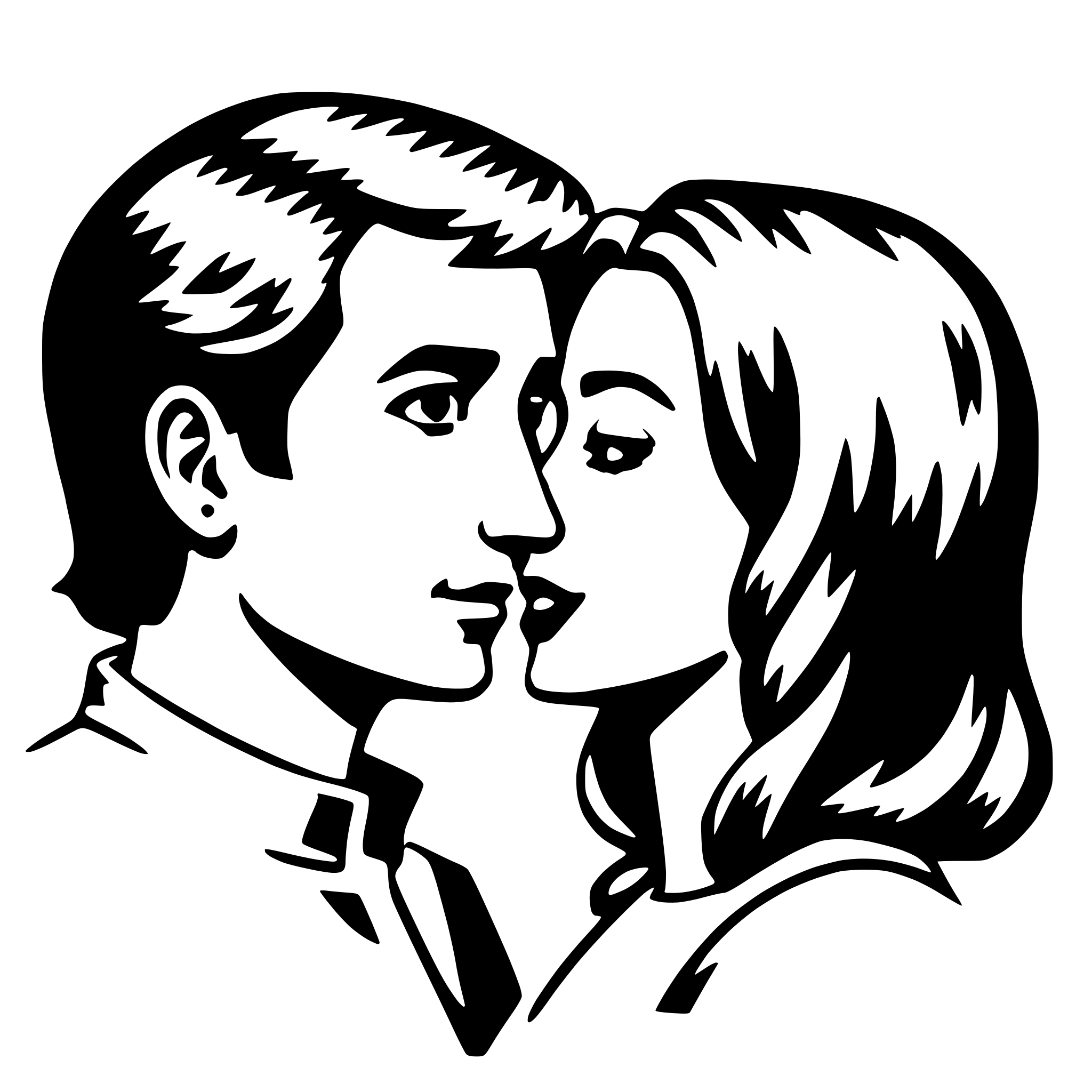 AI-generated SVG of 'whispering sweet nothings'
