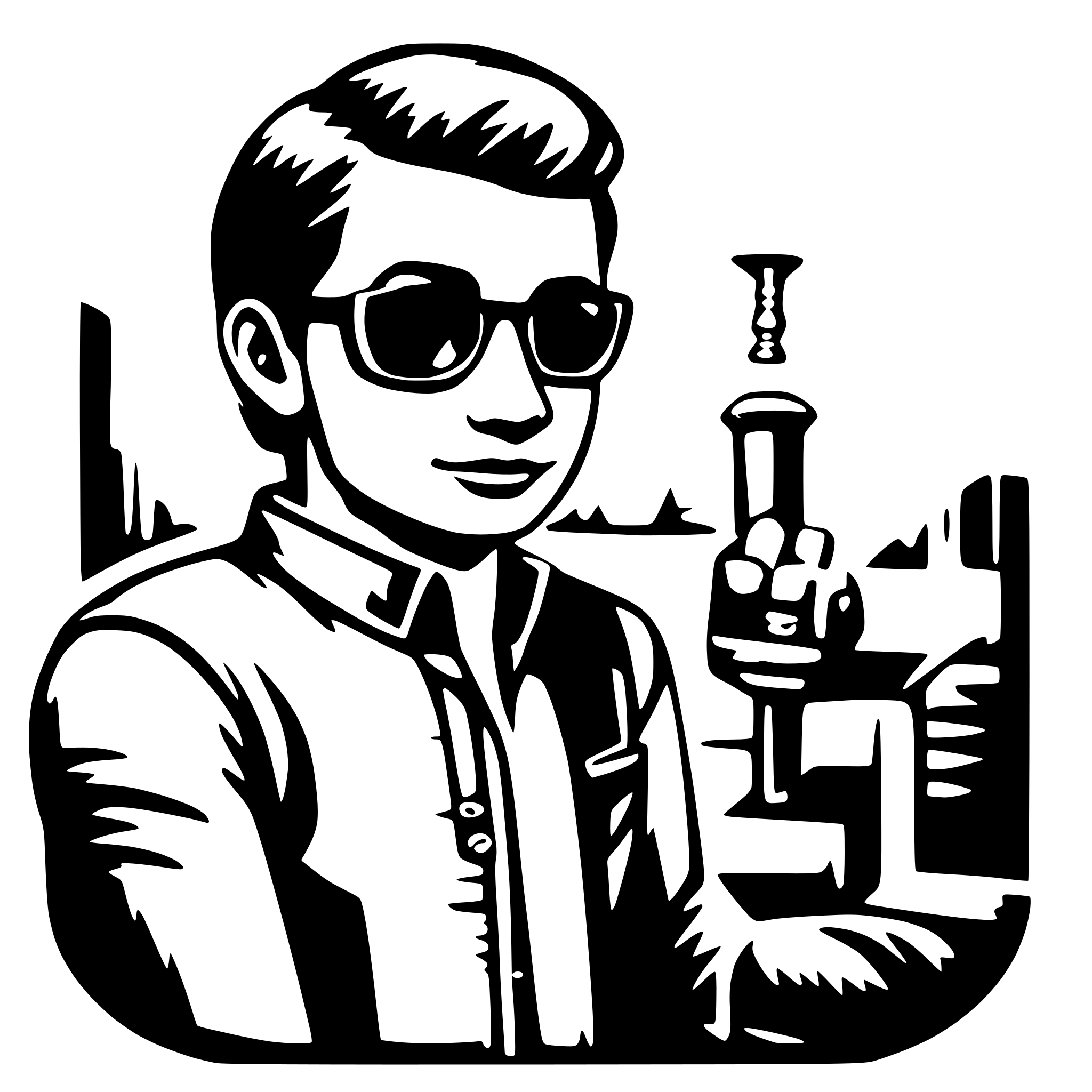 AI-generated SVG of a bro