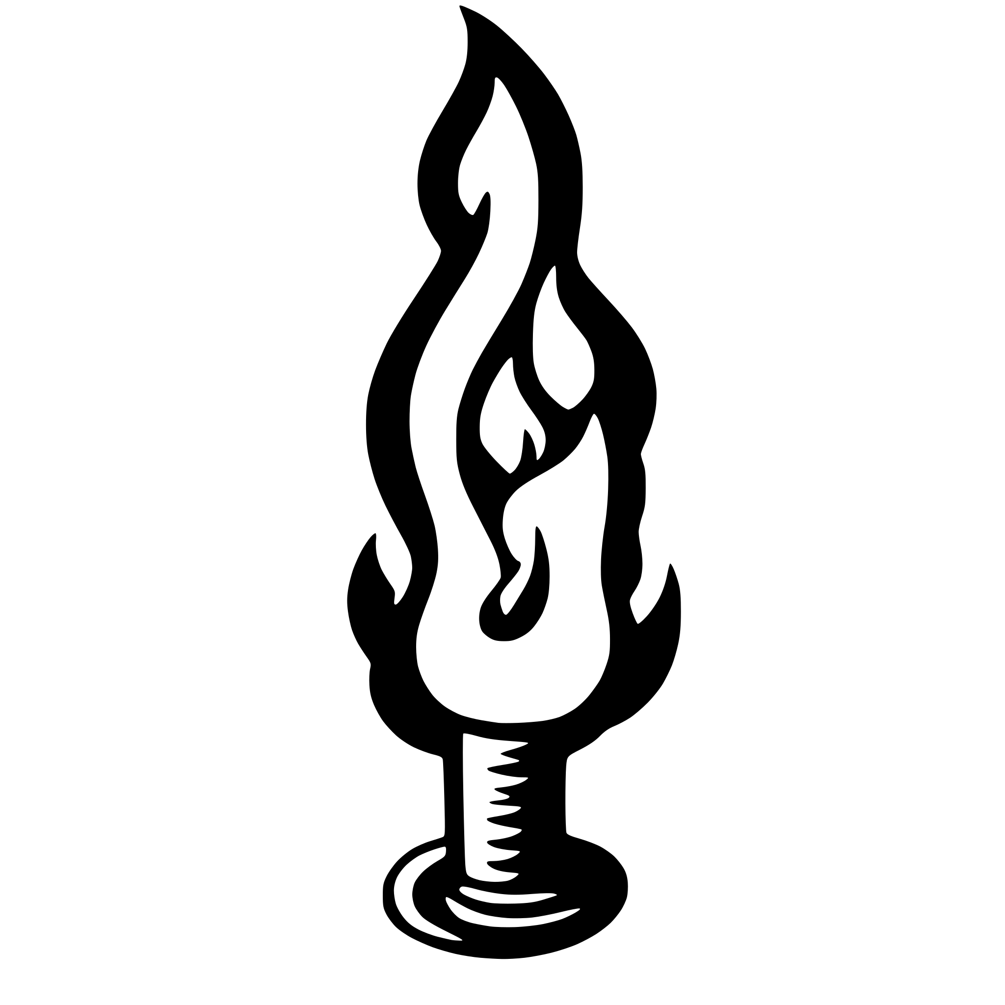 AI-generated SVG of a A small flame with several tongues of fire