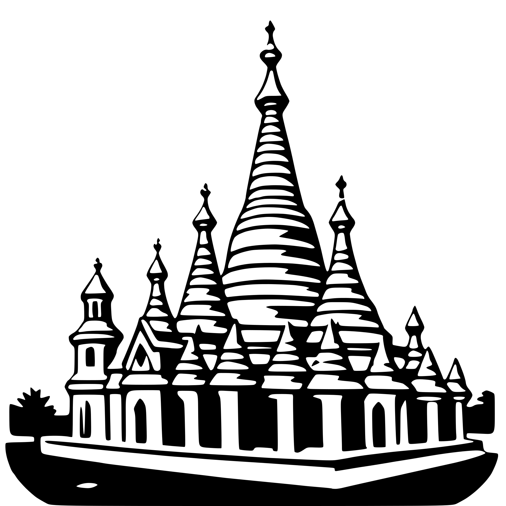 AI-generated SVG of 'shwedagon pagoda'