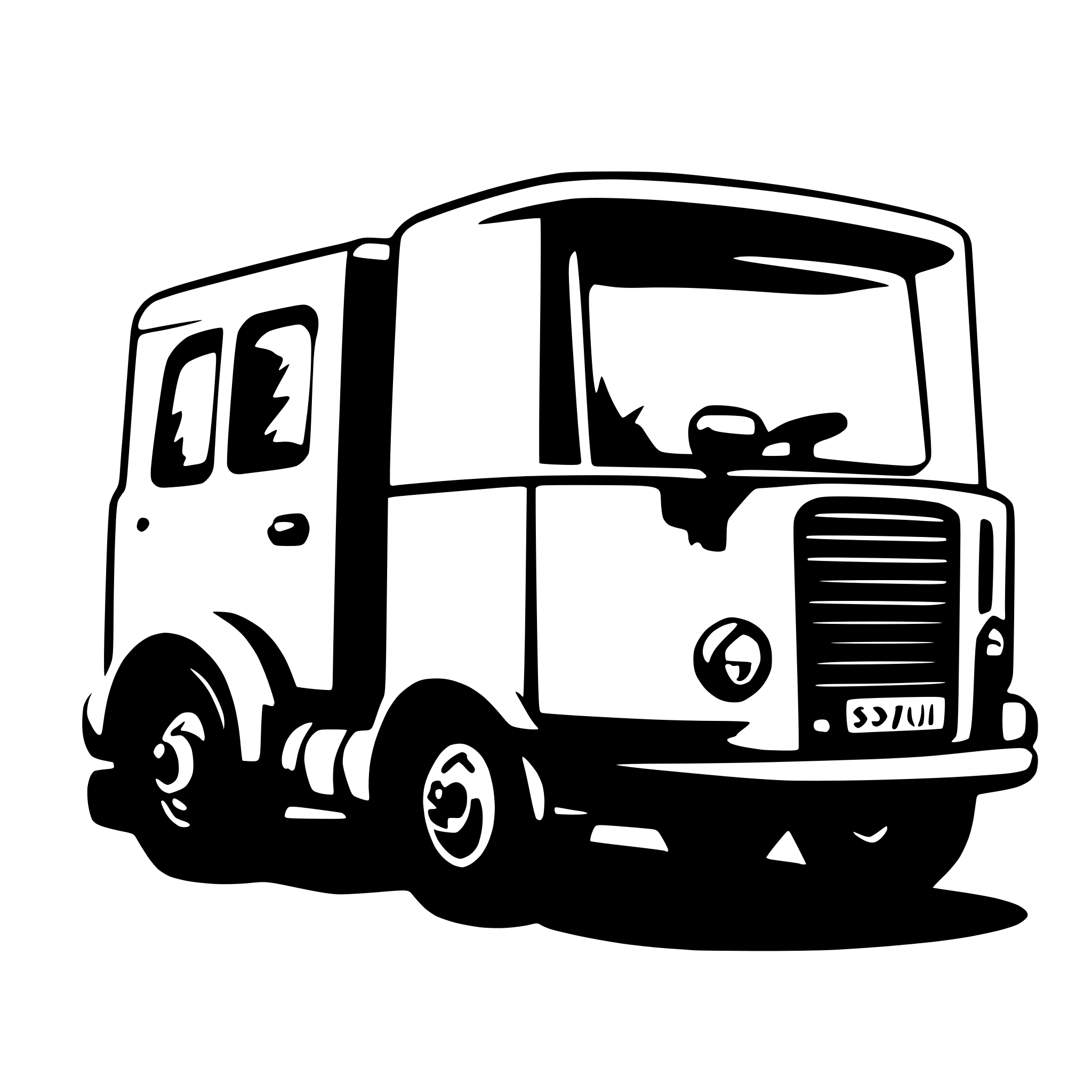 AI-generated SVG of a security vehicle HGV