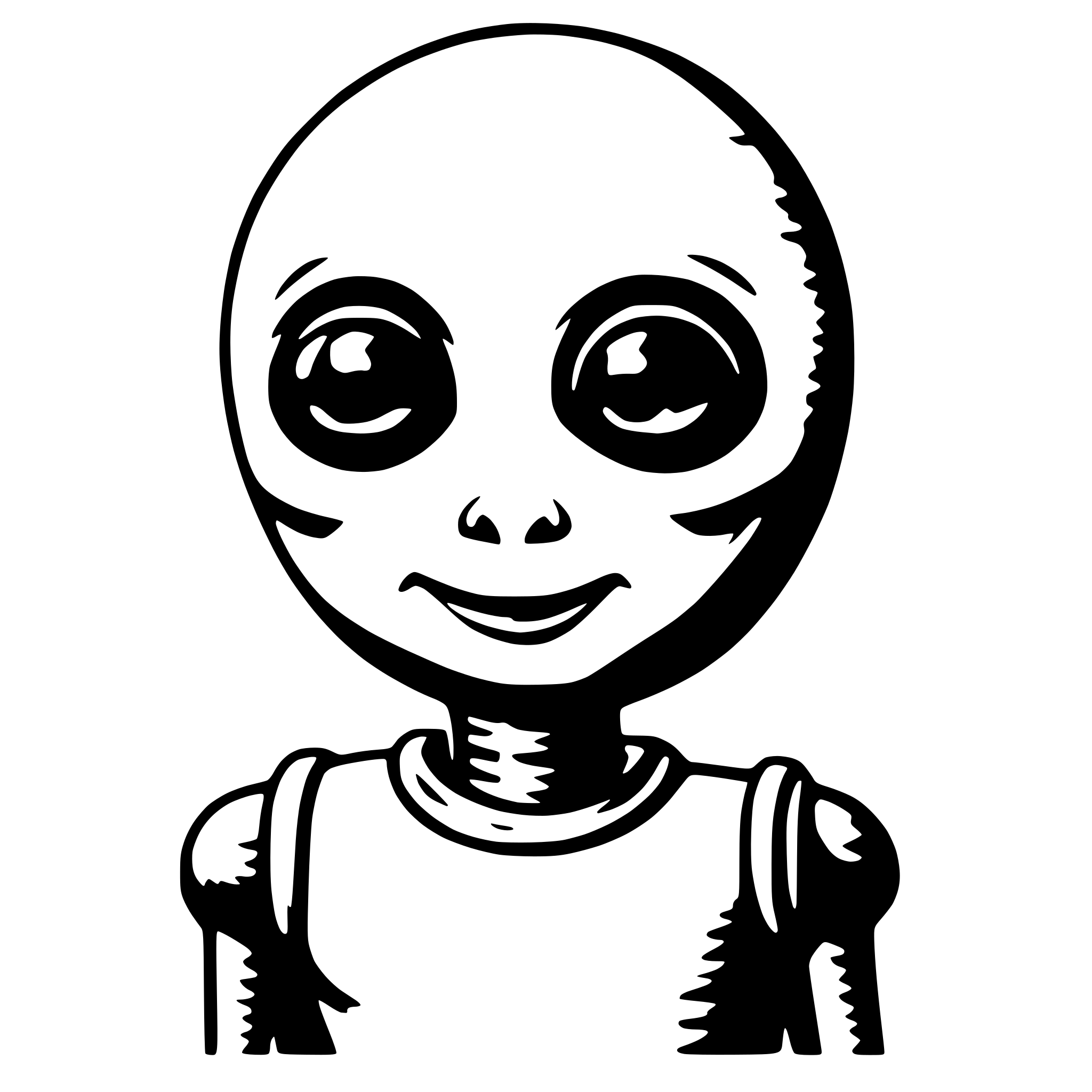 AI-generated SVG of a friendly alien