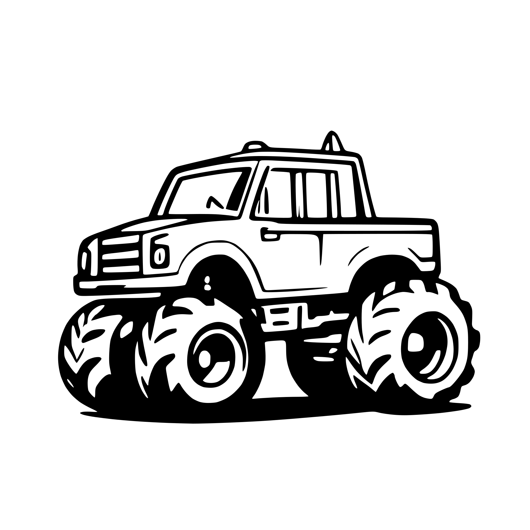 AI-generated SVG of a monster truck