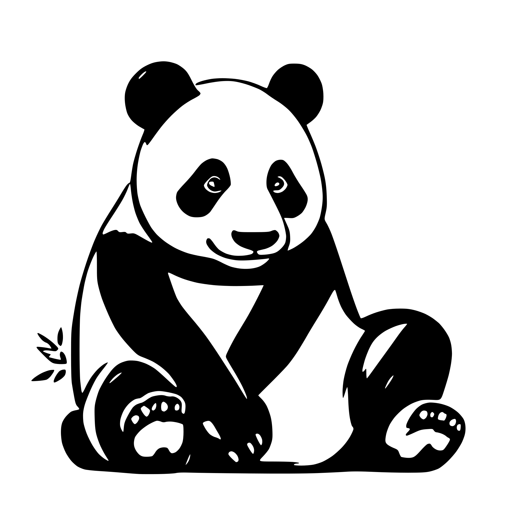 AI-generated SVG of 'panda with contious lines'