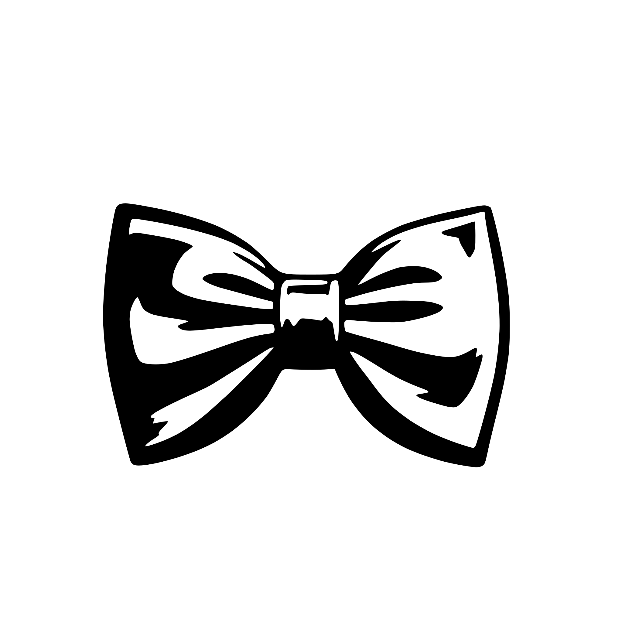 AI-generated SVG of 'elegant bow tie minimalist'