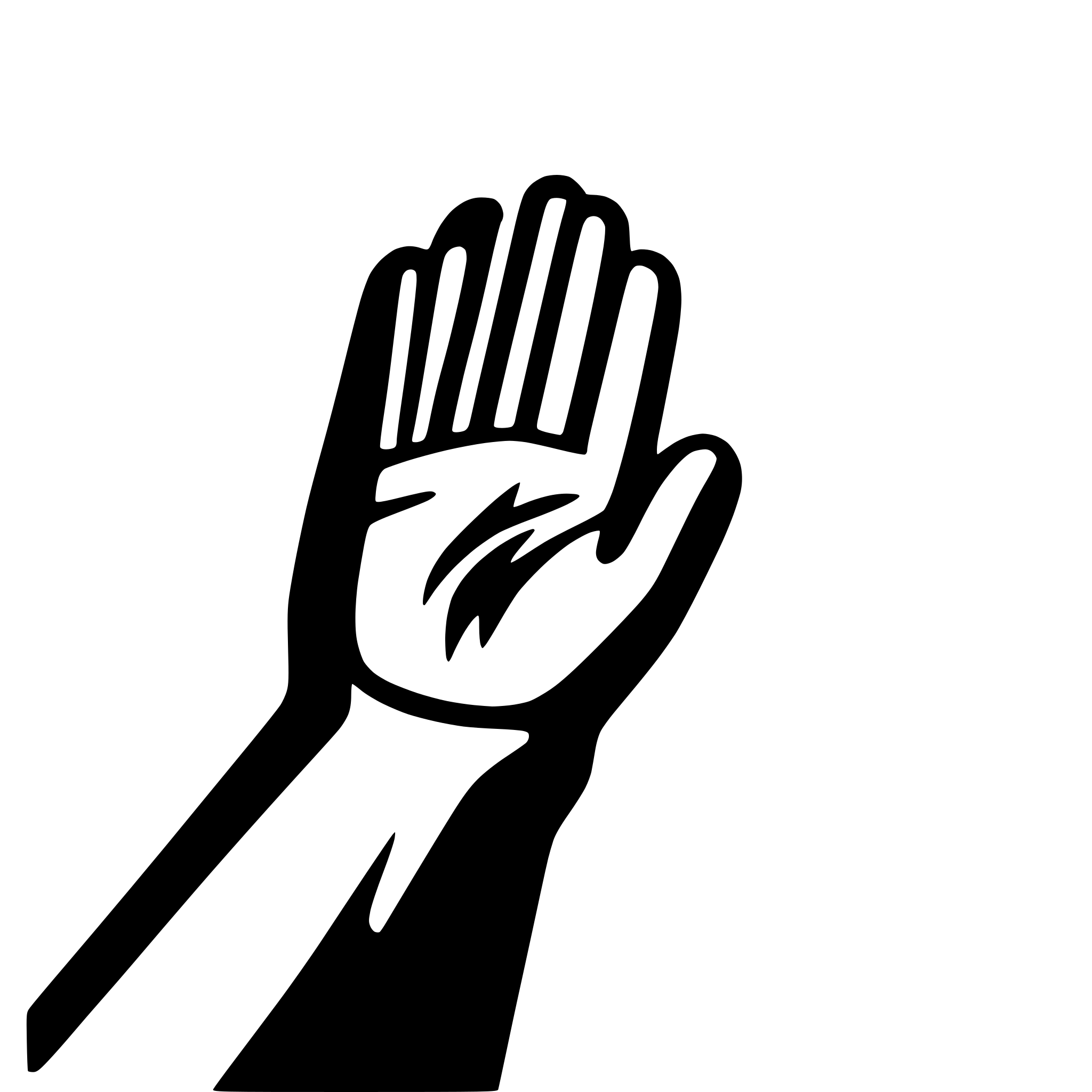 AI-generated SVG of a hand open palm icon