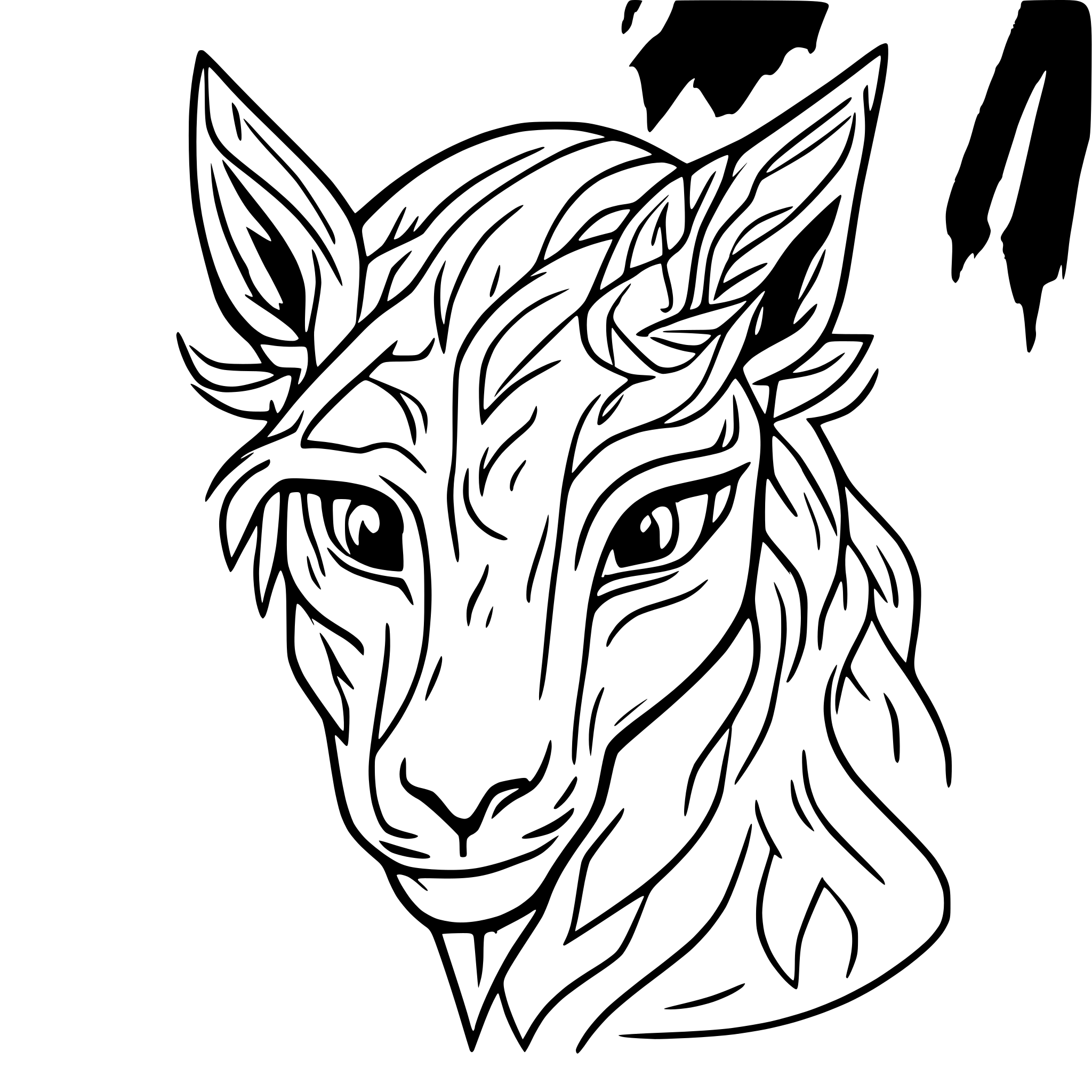 AI-generated SVG of a A Mythological creature that is a blend of a lynx and a pegasus.