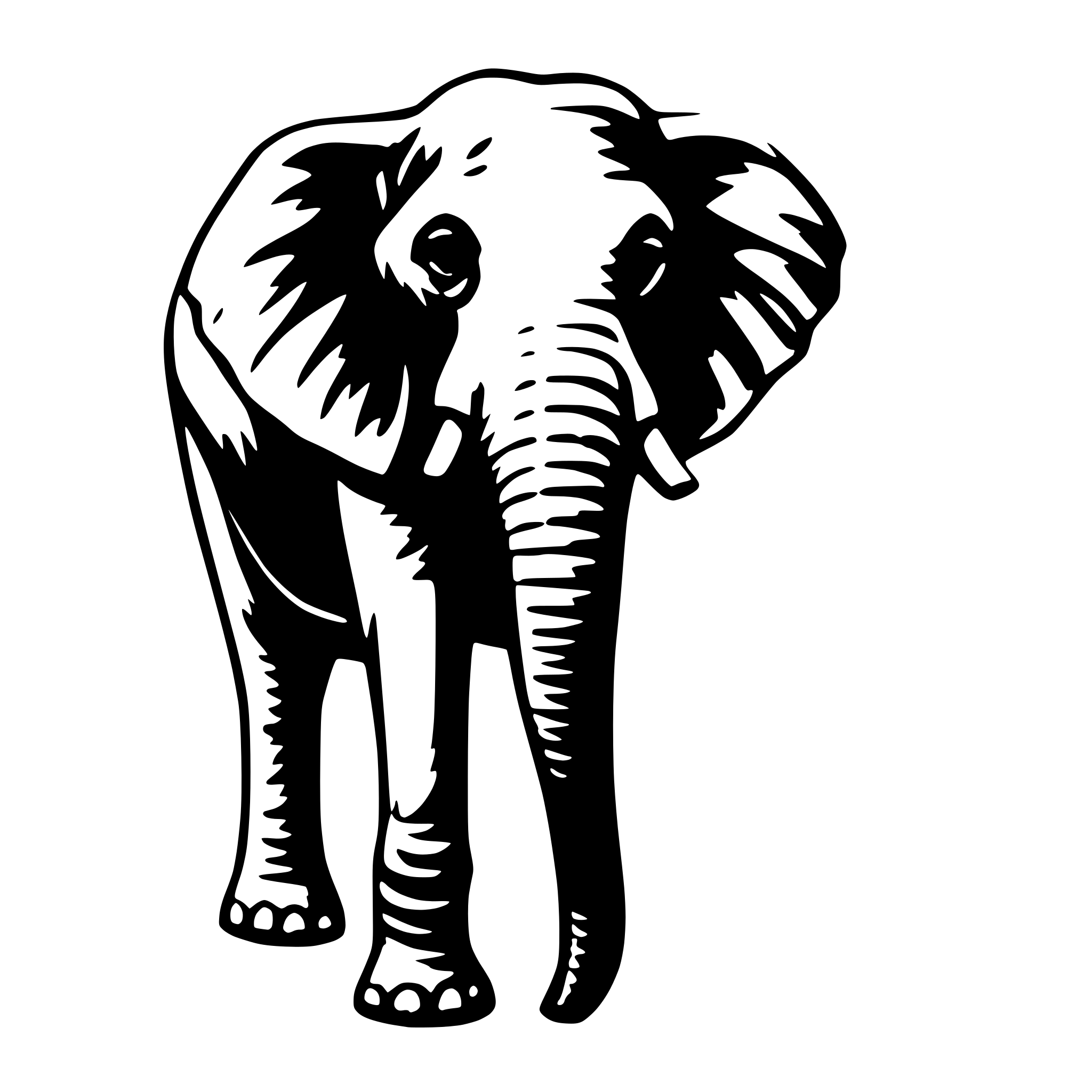 AI-generated SVG of a elephant