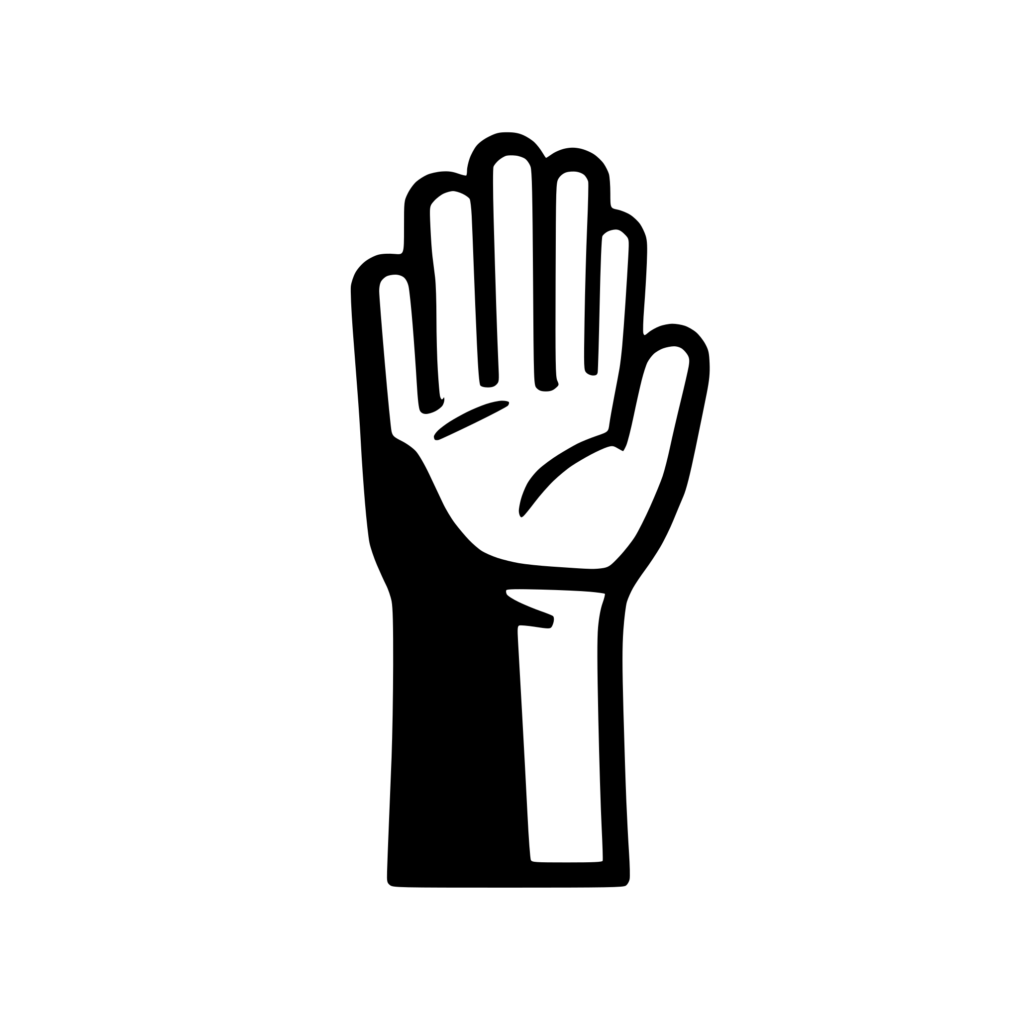 AI-generated SVG of 'hands, highfive'