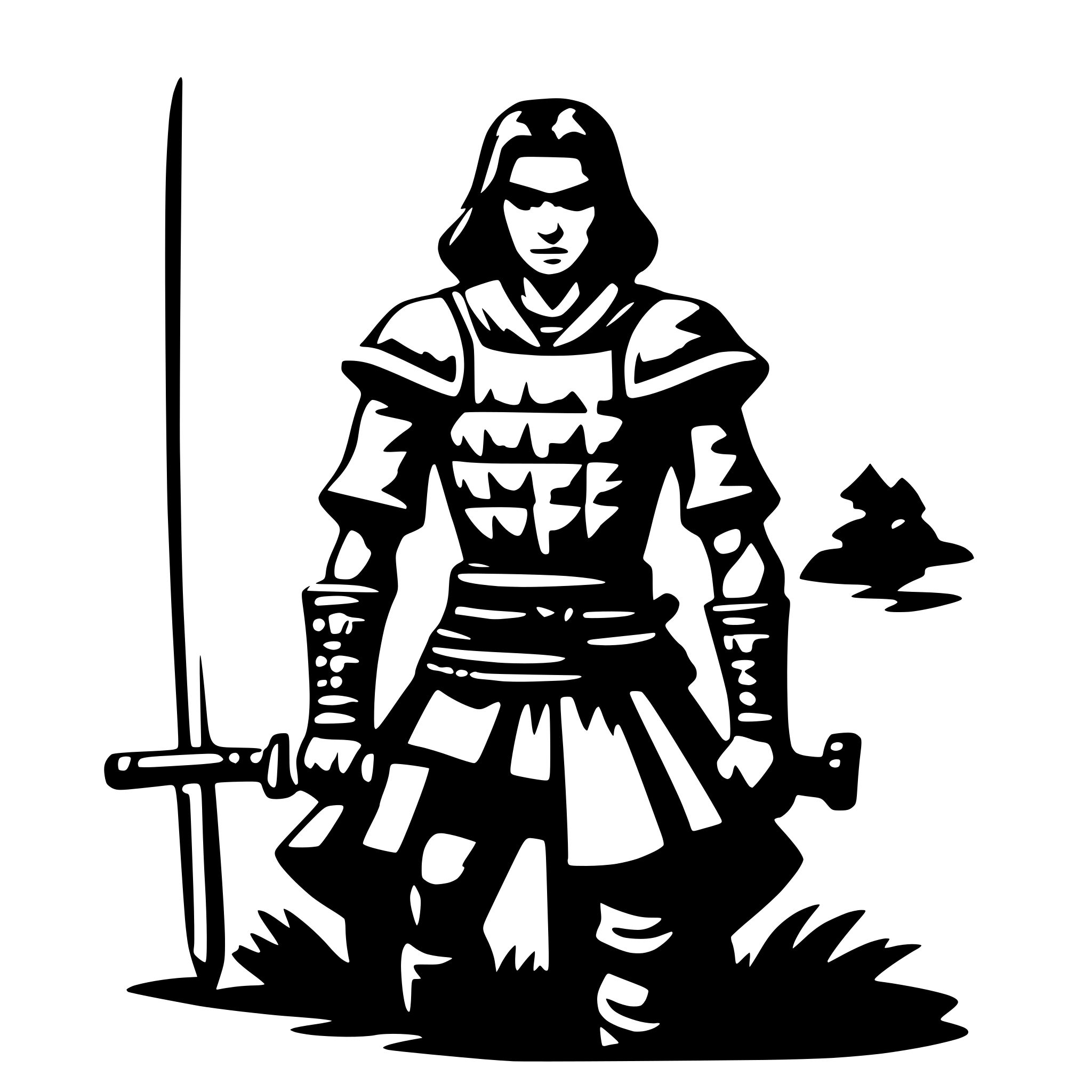 AI-generated SVG of 'samurai'