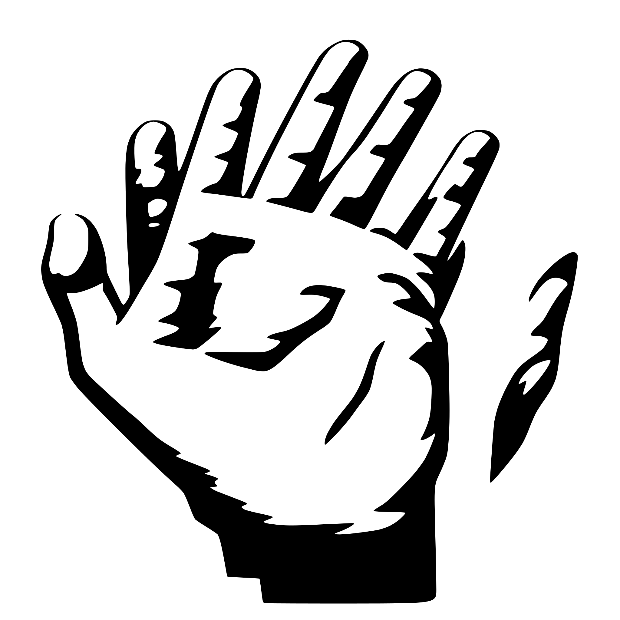 AI-generated SVG of 'A HAND HOLDING'