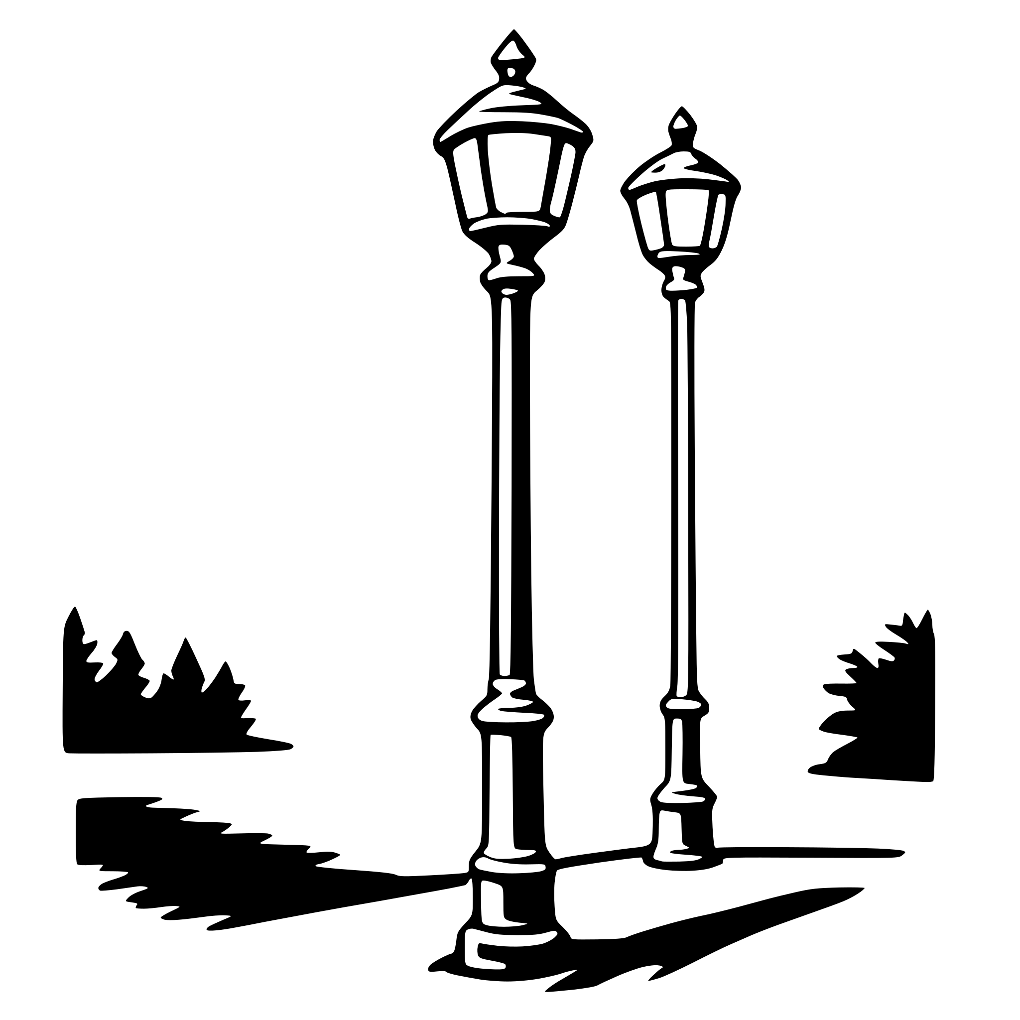 AI-generated SVG of a lamppost