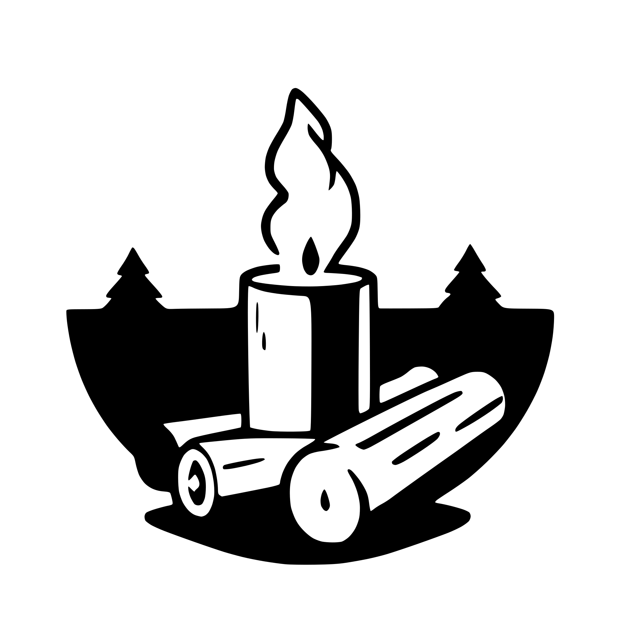 AI-generated SVG of '2d simple campfire and logs'
