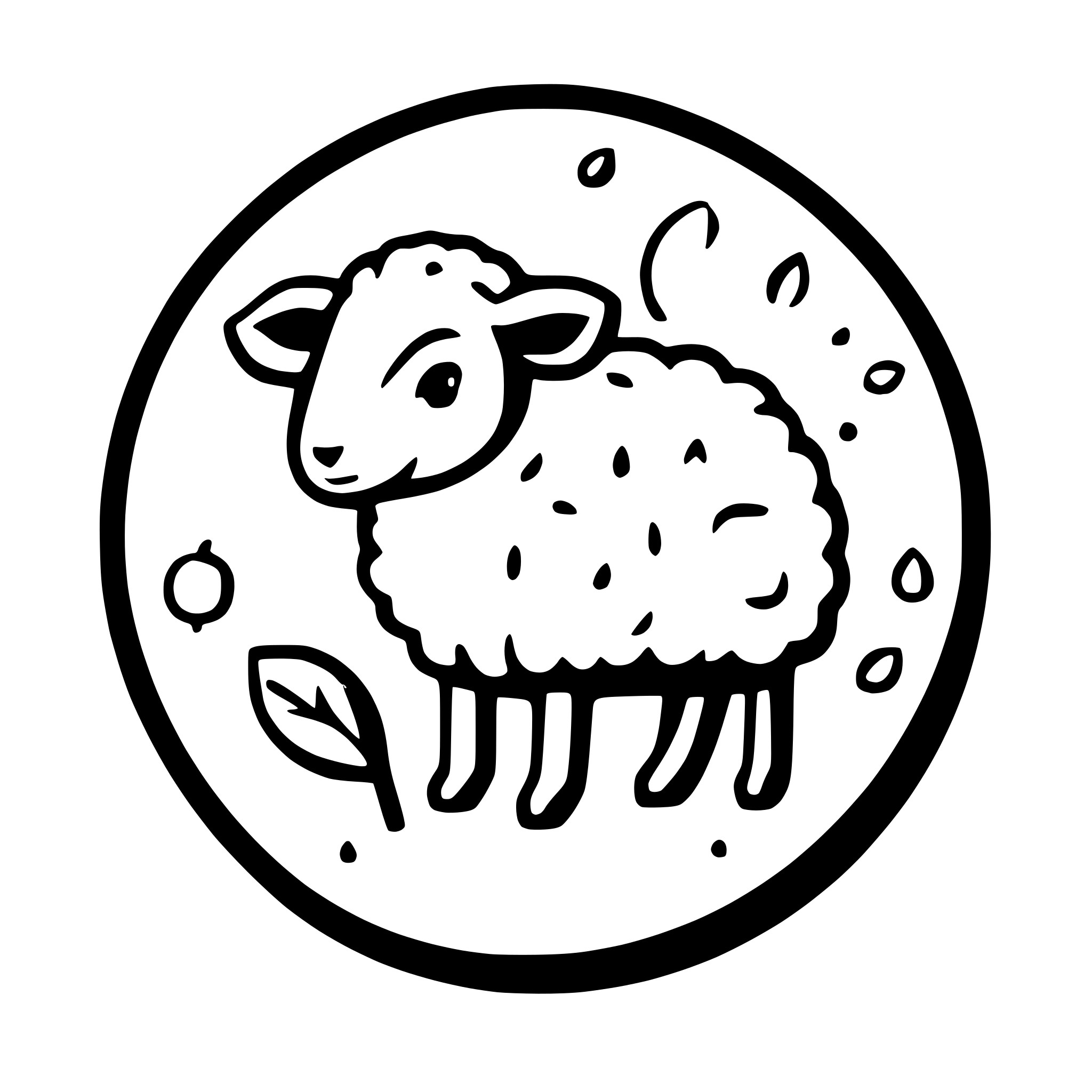 AI-generated SVG of a Create a picture of a little sheep seen from the front with fruit on its back.