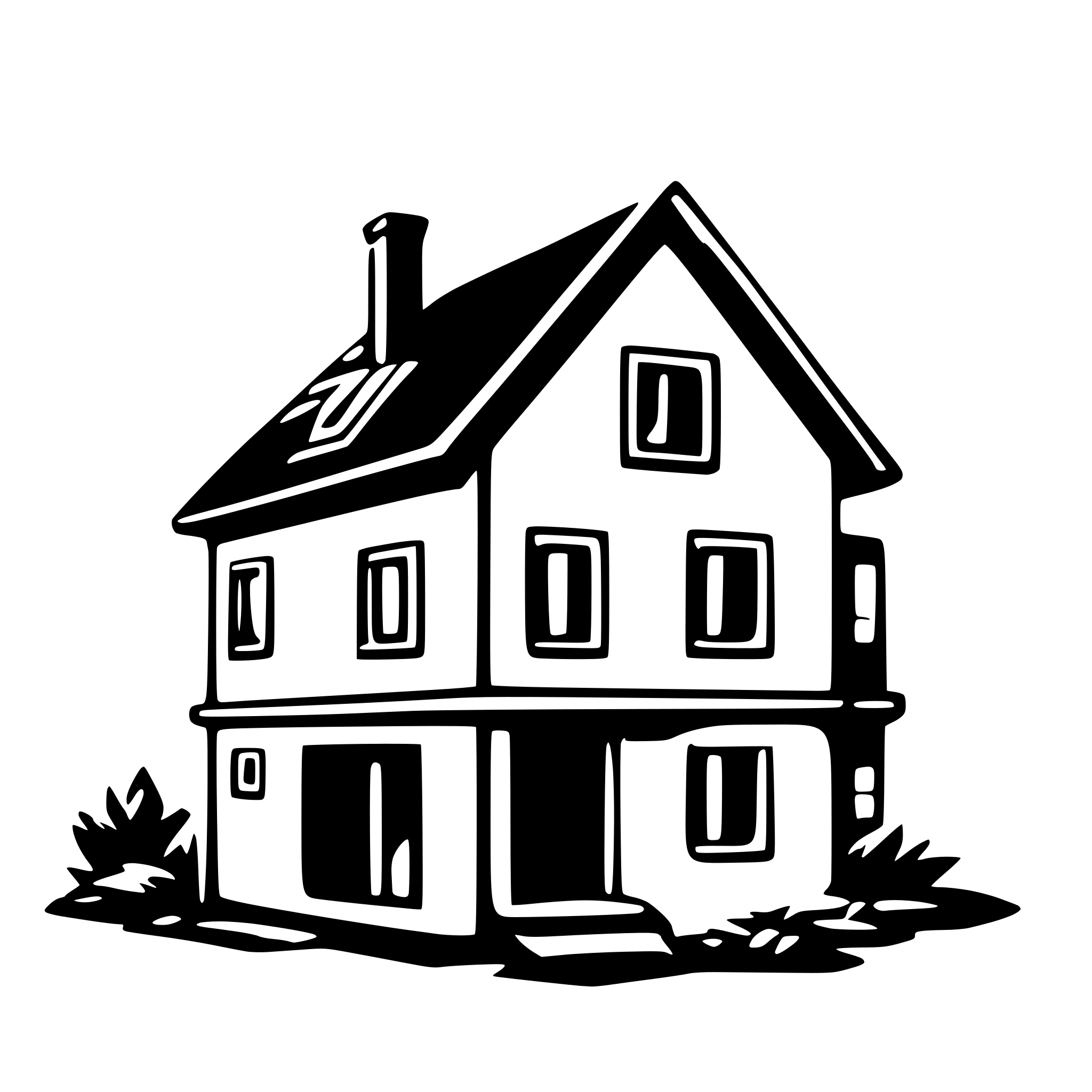 AI-generated SVG of a house construction