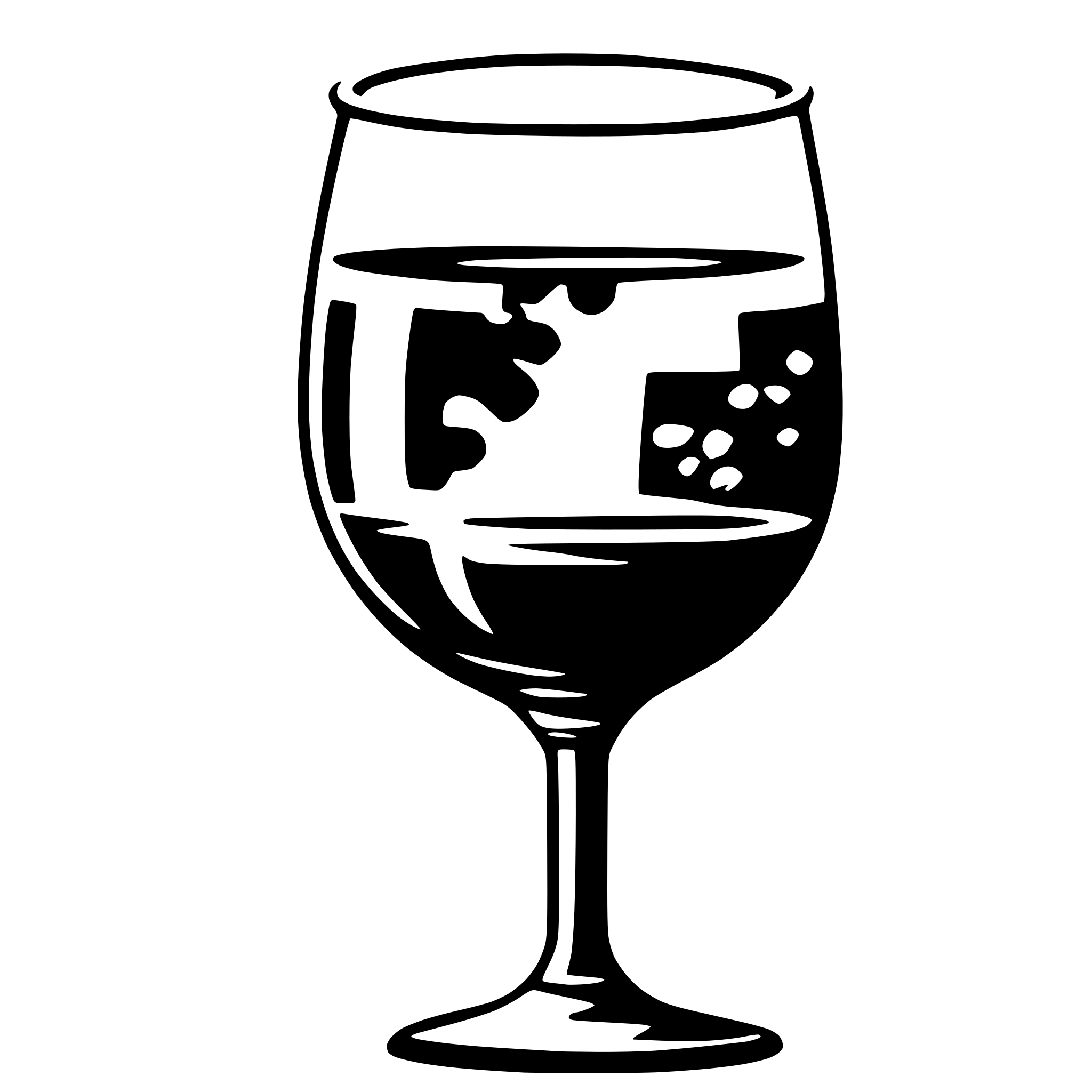 AI-generated SVG of a party glass symbol with a bootle of wine
