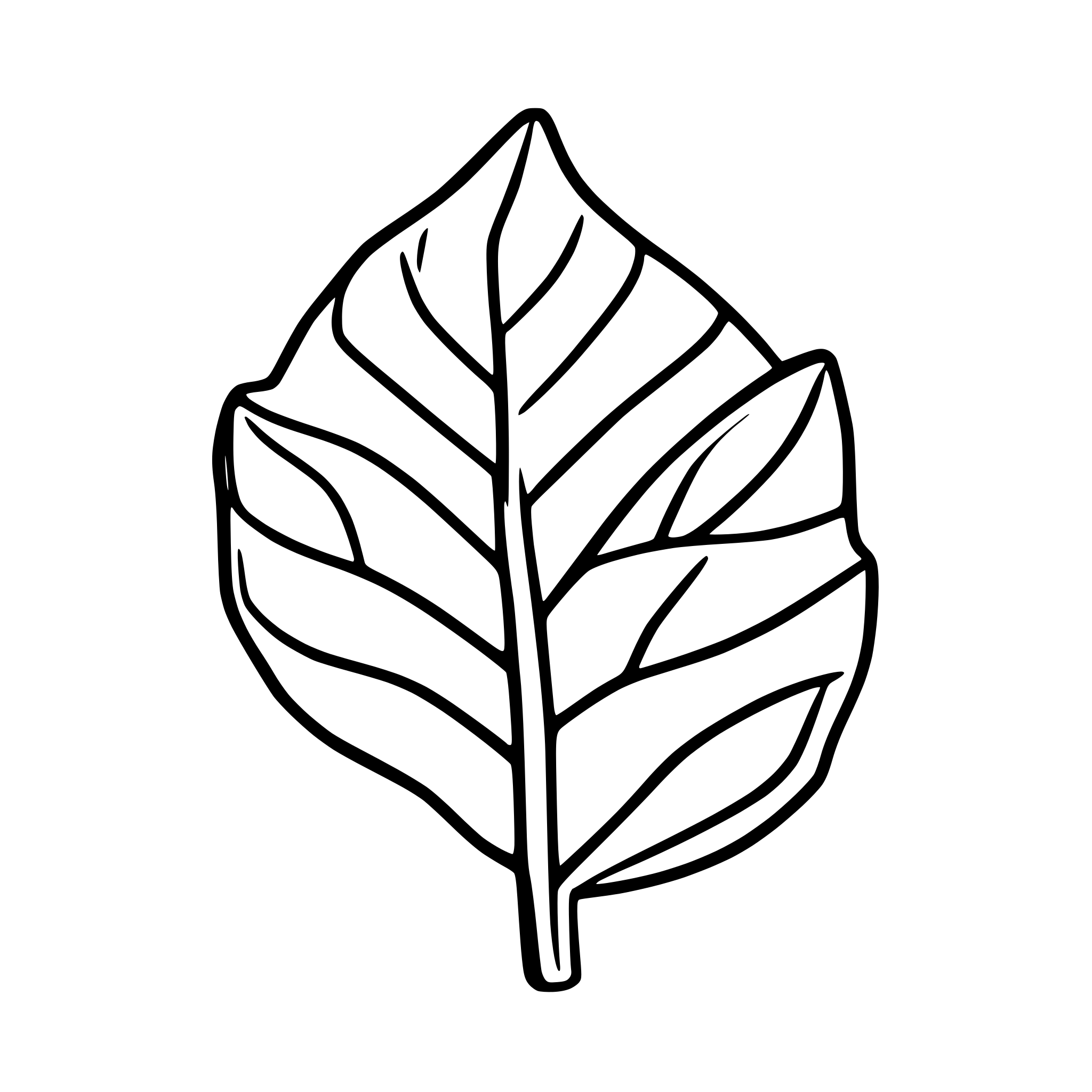 AI-generated SVG of a simple image of a leaf