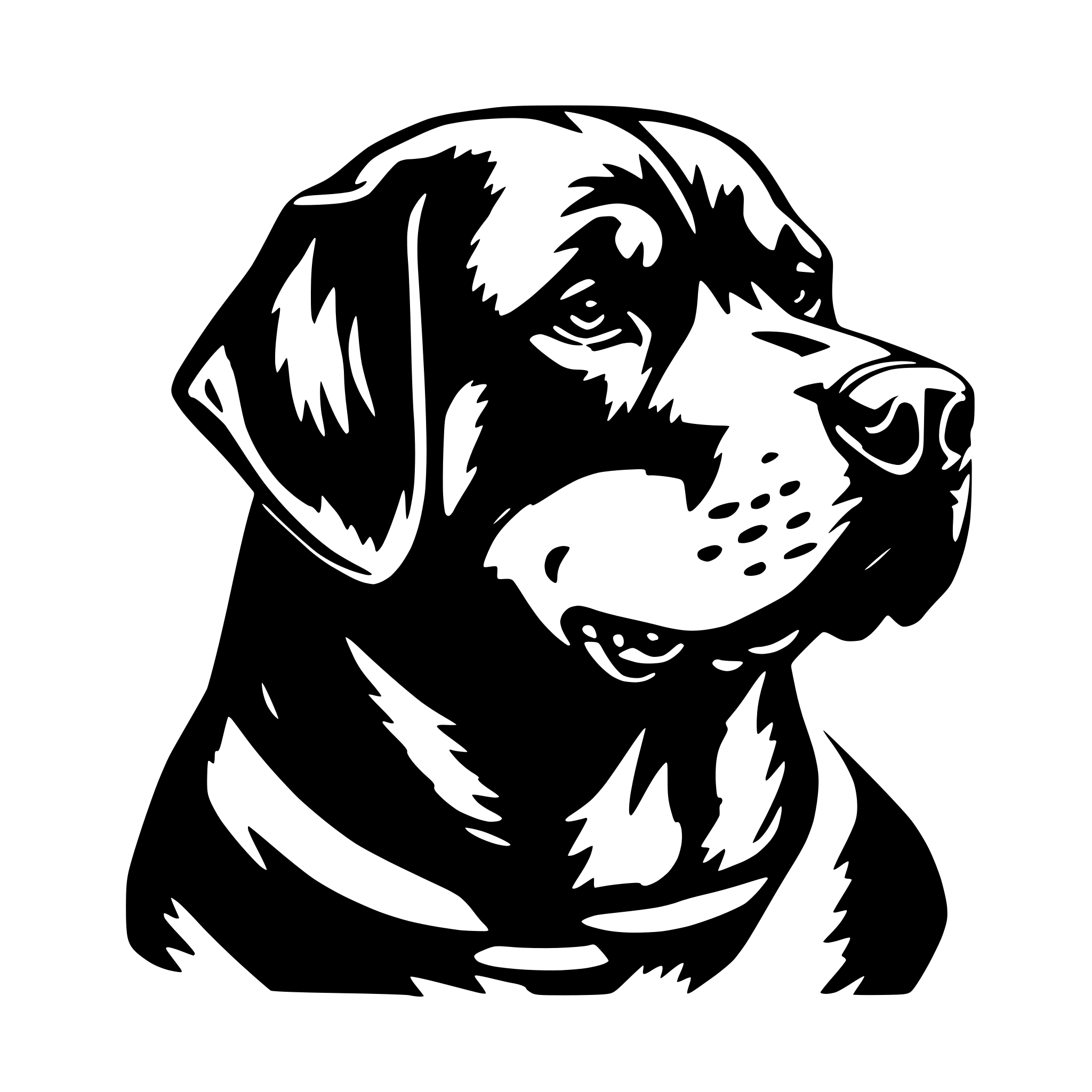 AI-generated SVG of a rottweiler