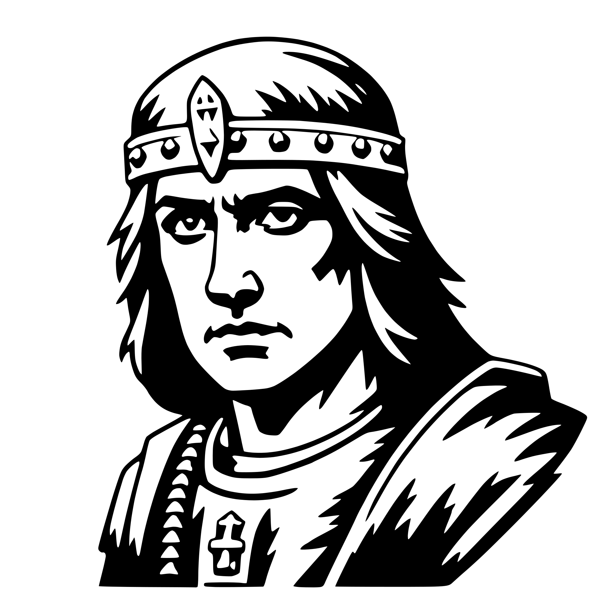 AI-generated SVG of 'attila the hun'