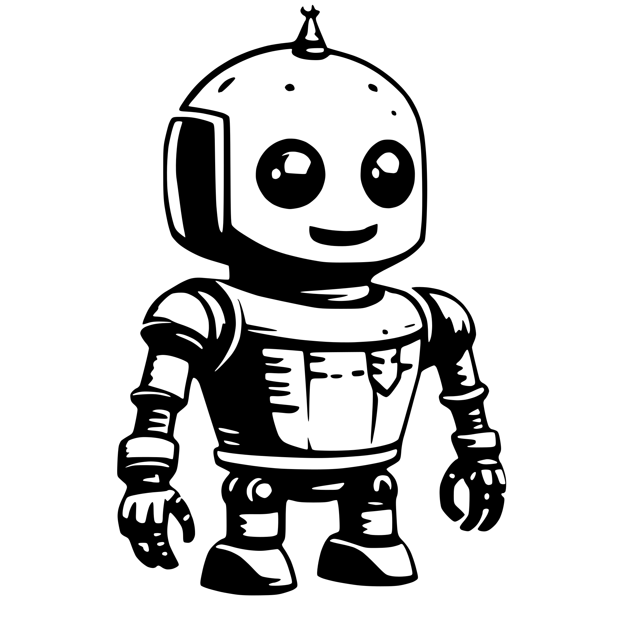 AI-generated SVG of 'cute knight robot'