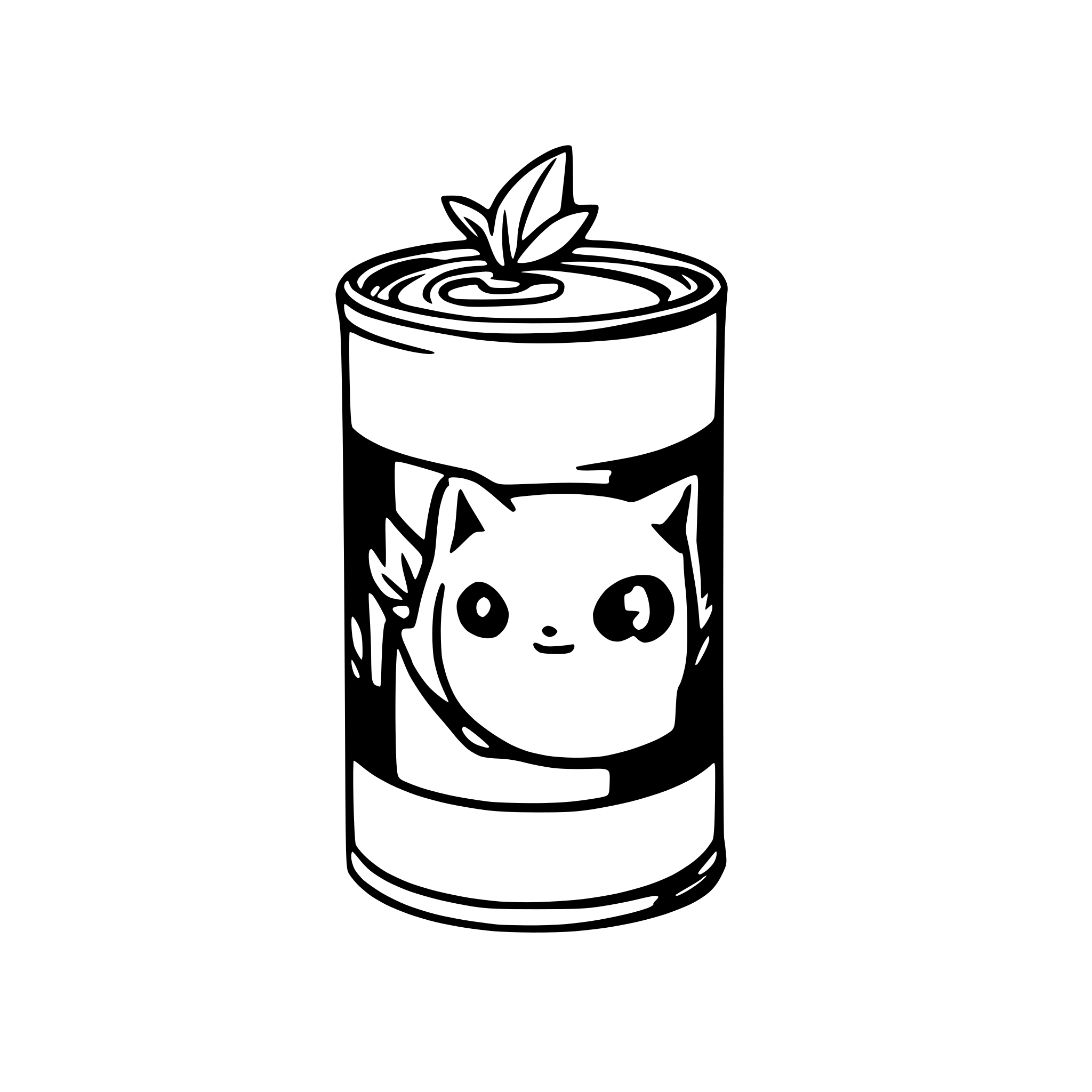 AI-generated SVG of a a kawaii tuna can